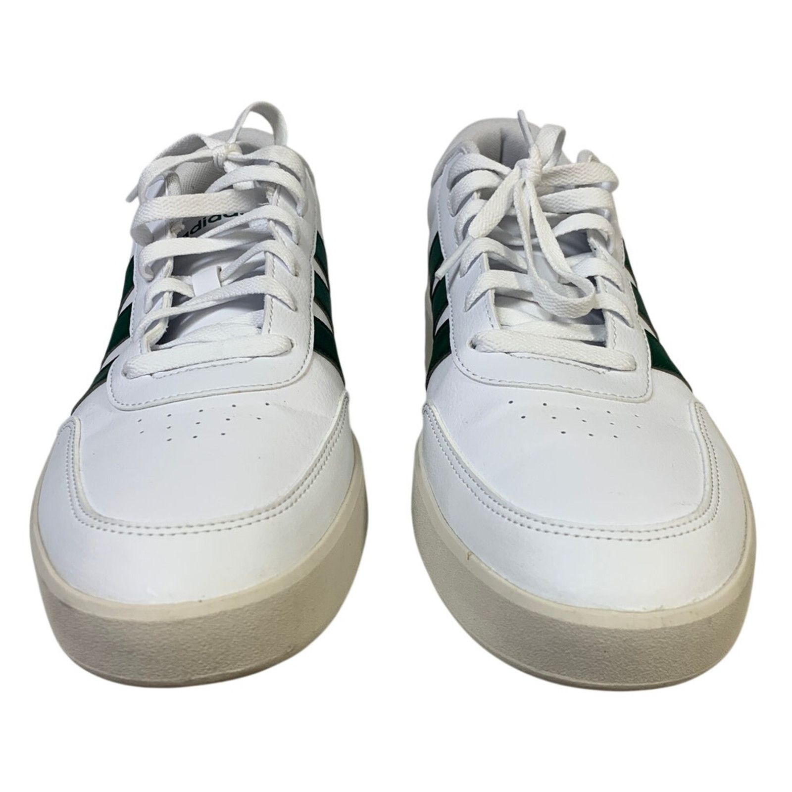 Adidas New In Box Adidas Men 10 White Faux Leather Breaknet Shoes Size US 10 / EU 43 - 5 Thumbnail