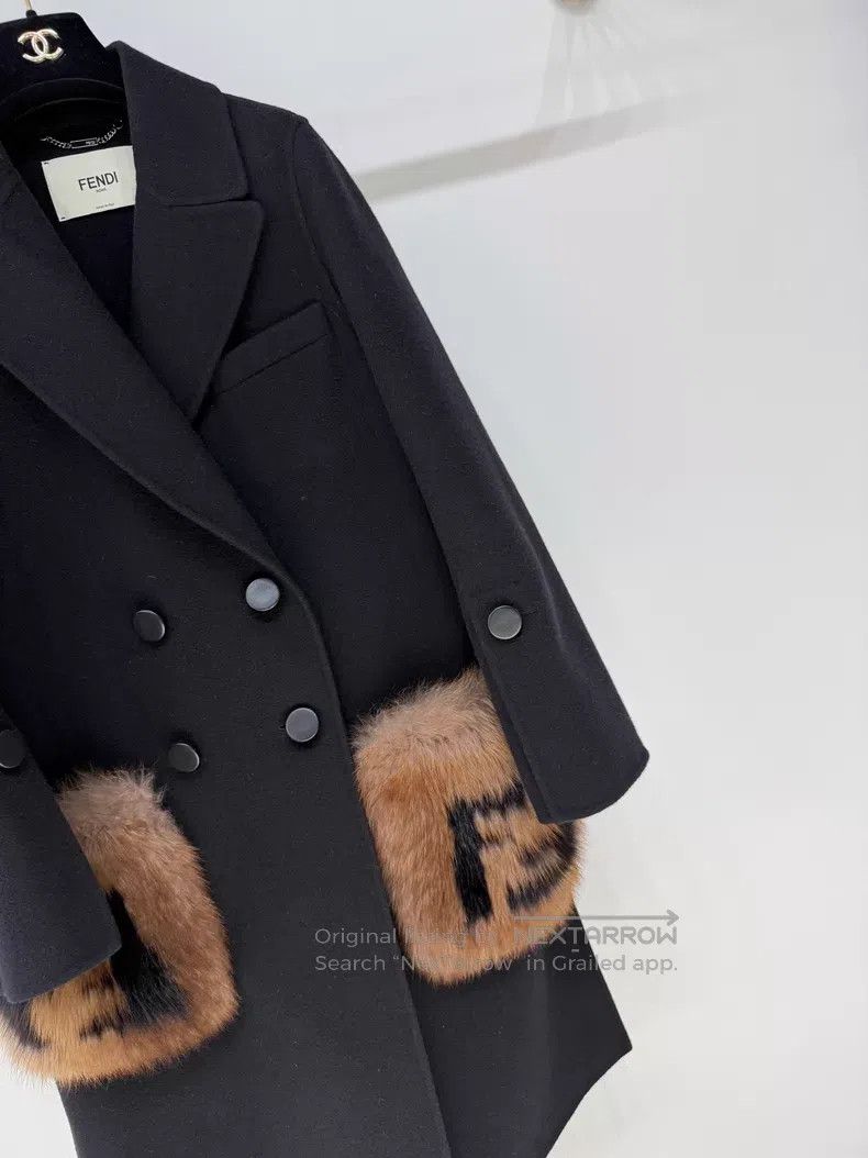 Fendi Fendi Fur Pocket Big Coat Jacket Size XS / US 0-2 / IT 36-38 - 3 Thumbnail