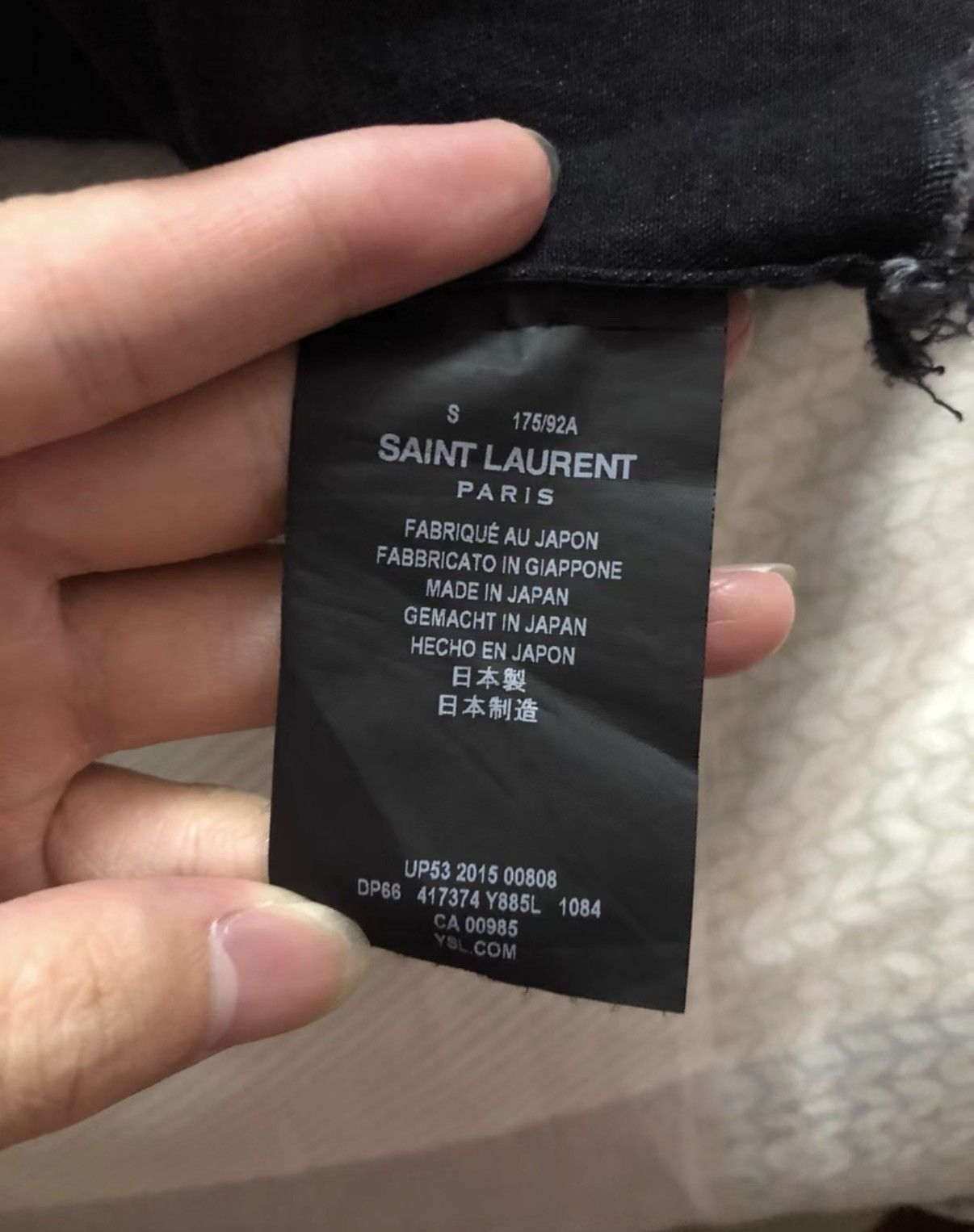 Saint Laurent Paris SLP 16SS Runway Cat's Eye Distressed Frayed Denim Shirt Size US S / EU 44-46 / 1 - 7 Thumbnail