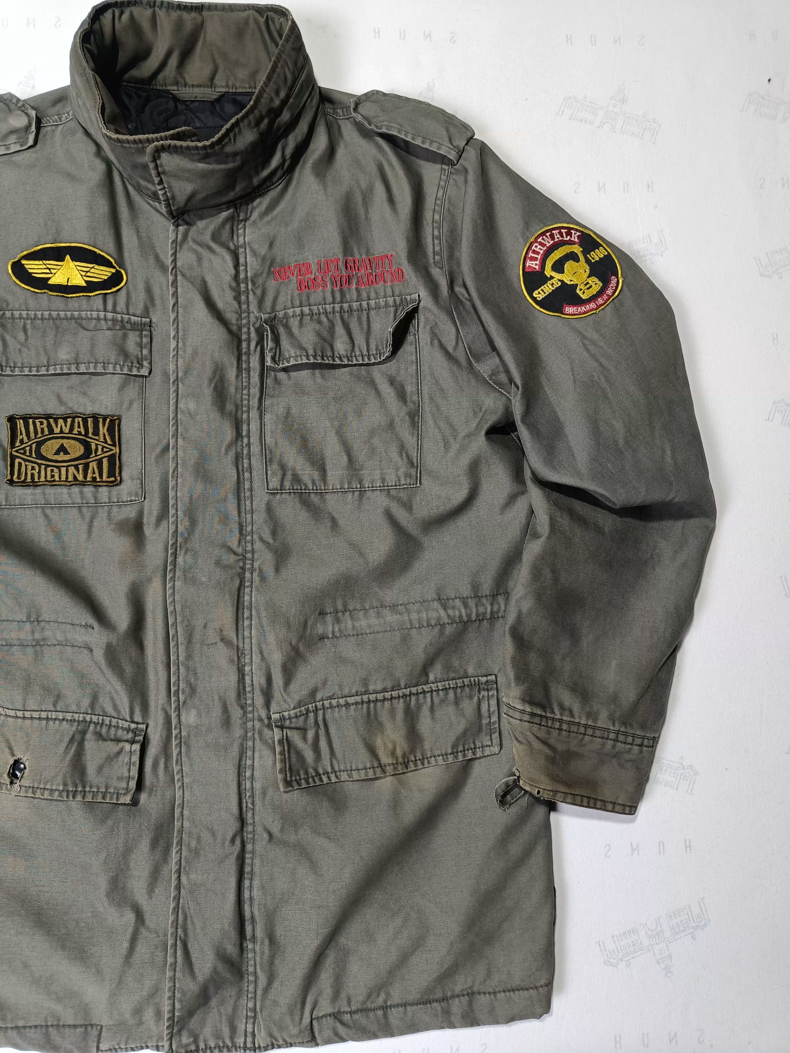 Airwalk Vintage AIRWALK M65 Military Patches Jacket Size US L / EU 52-54 / 3 - 3 Thumbnail