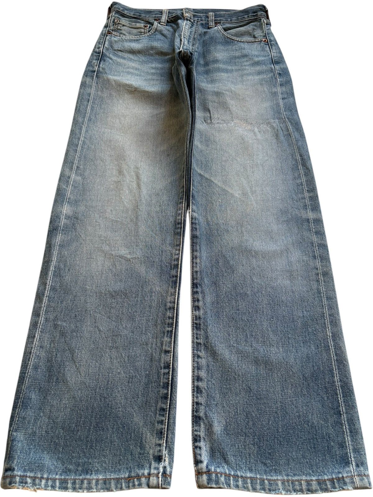 Levi's Vintage 80s Levis 502XX Big E Selvedge Mud Wash Loose Jeans Size US 29 - 2 Thumbnail