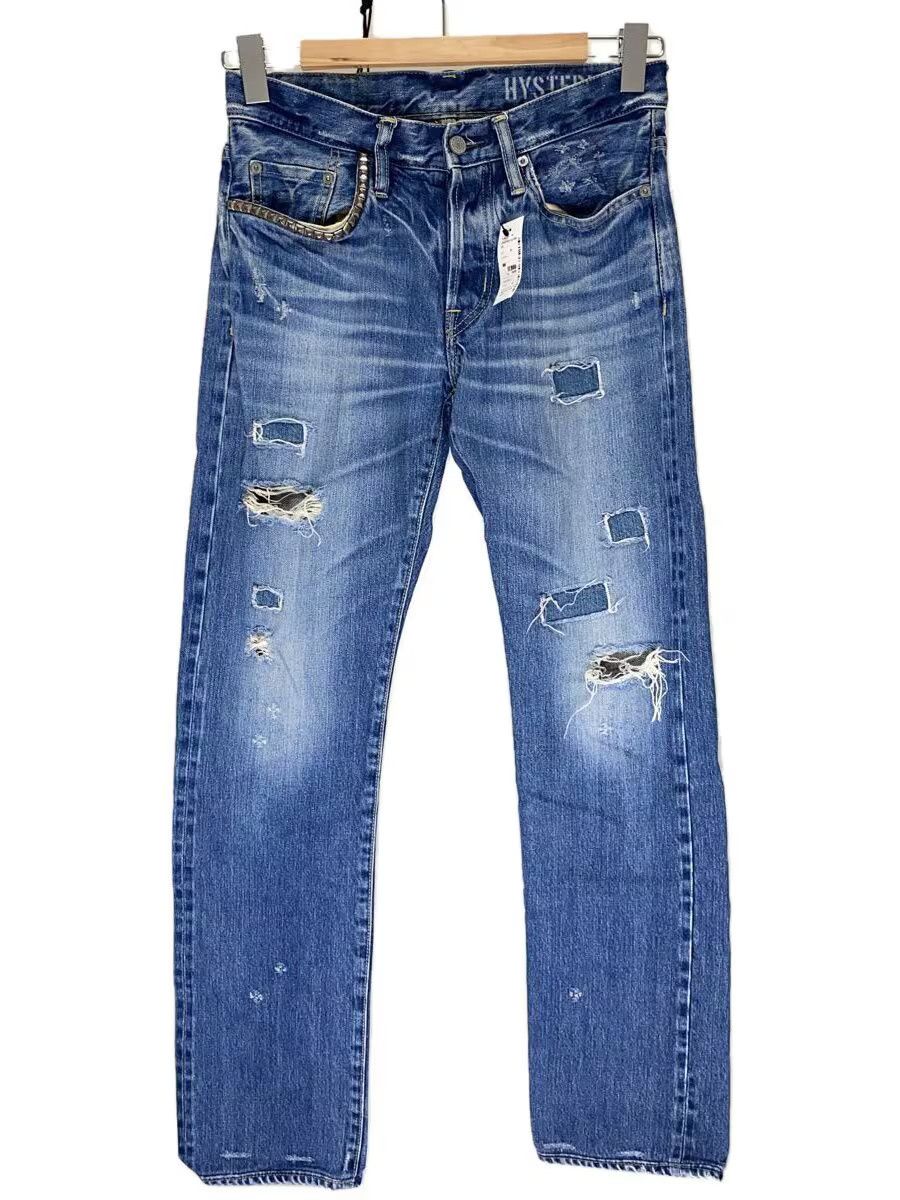 Hysteric Glamour Hysteric Glamour Sp Processing Cotton Straight Pants Indigo Size US 30 / EU 46 - 1 Thumbnail