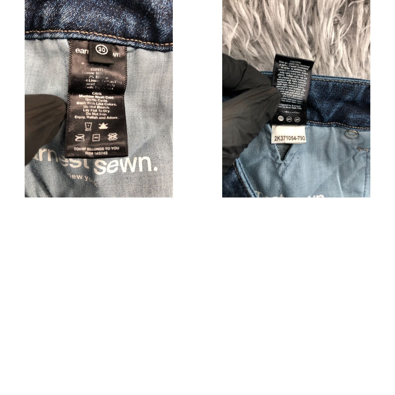 Vintage Eastern Sewn Skinny Jeans Womens Size 30 Medium Wash Blue FLAW Size 30" / US 8 / IT 44 - 9 Thumbnail