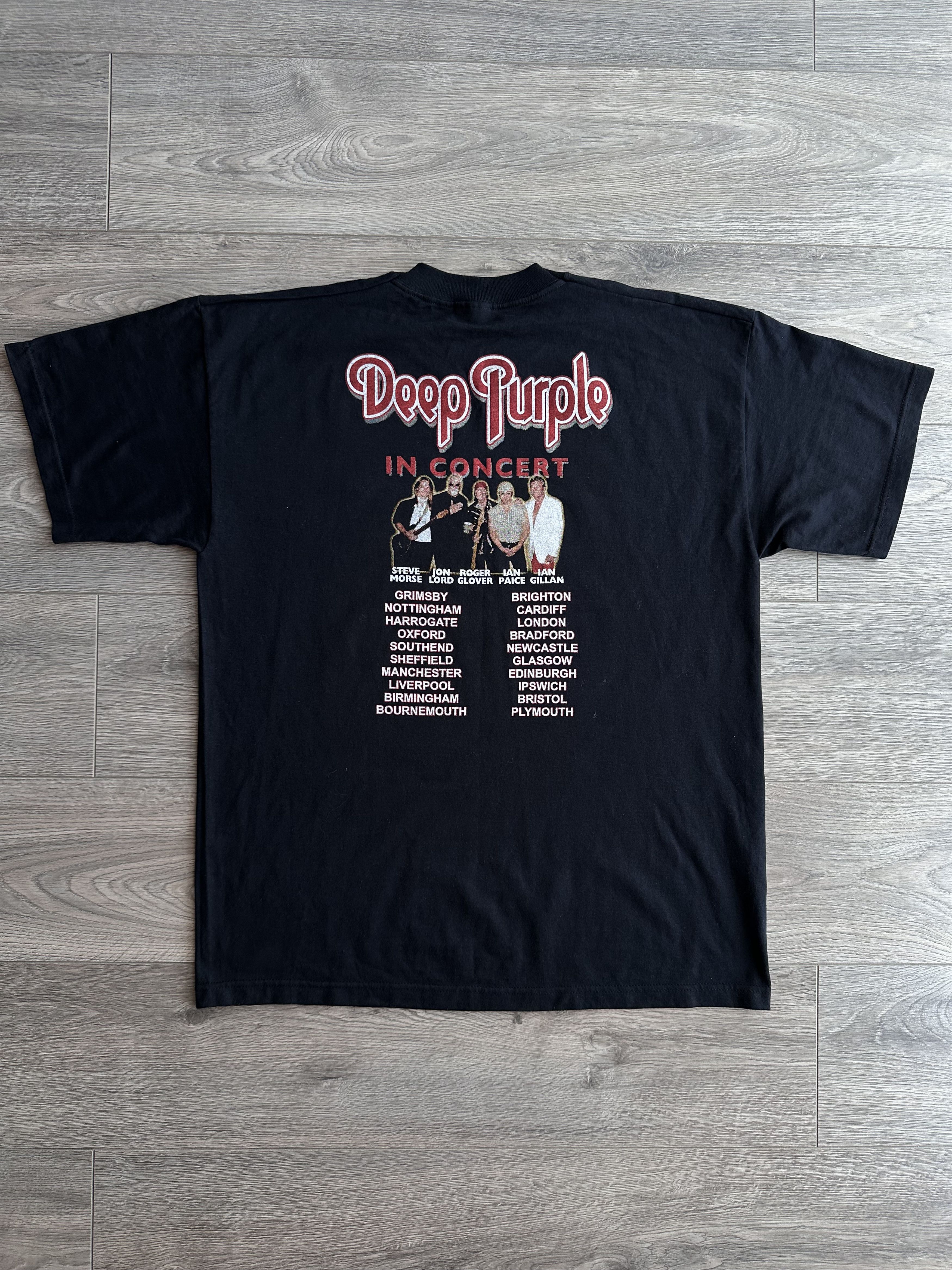 Band Tees × Vintage Deep Purple in rock vintage t shirt Size US XL / EU 56 / 4 - 5 Thumbnail