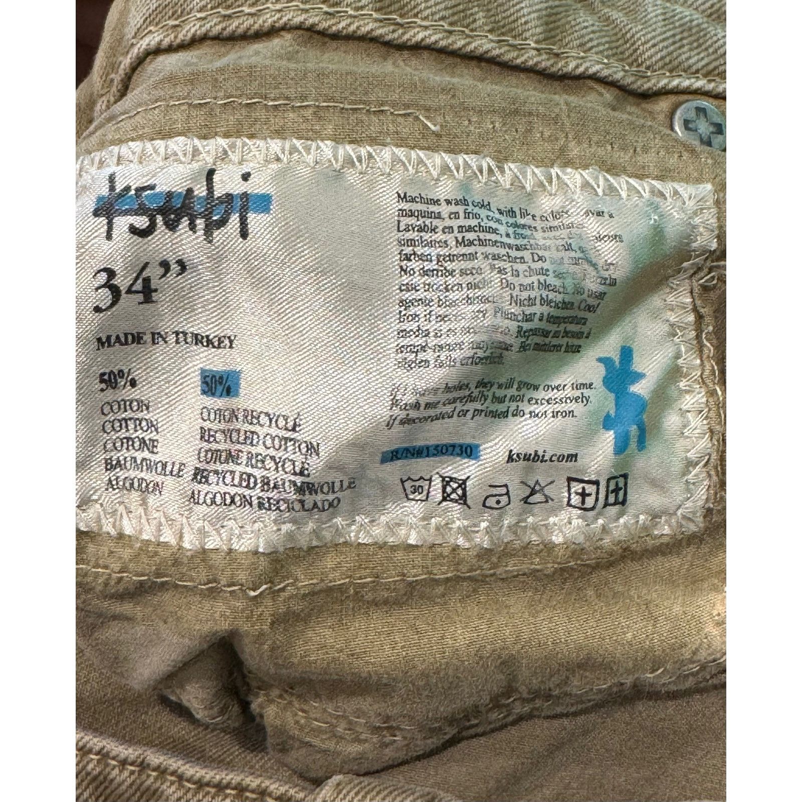 Ksubi Ksubi Khaki Plain Jeans Size US 34 / EU 50 - 5 Thumbnail