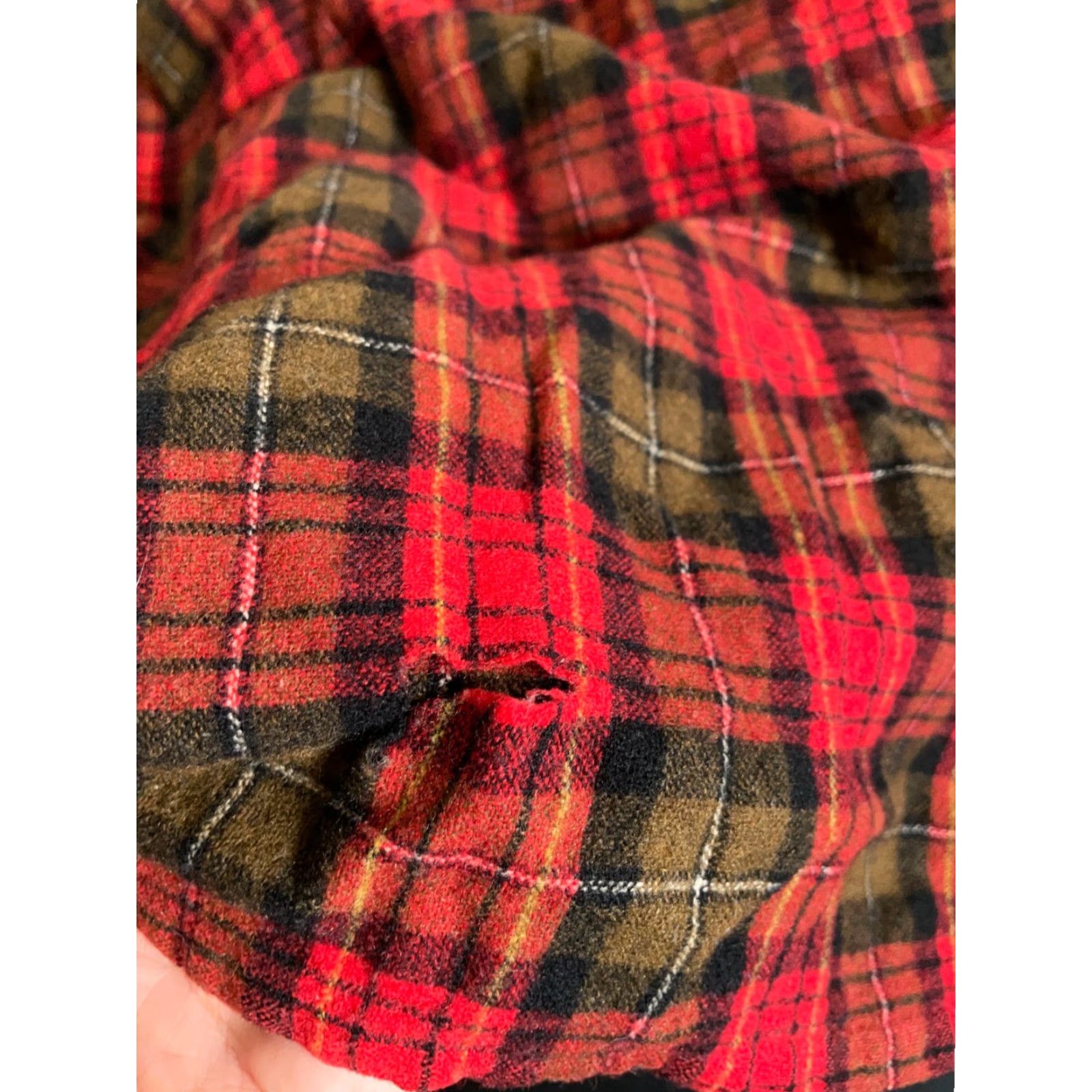 Vintage VINTAGE Amcrest 60s Wool Flannel Shirt Adult Large Red Green Tartan Plaid Mens Size US L / EU 52-54 / 3 - 4 Thumbnail