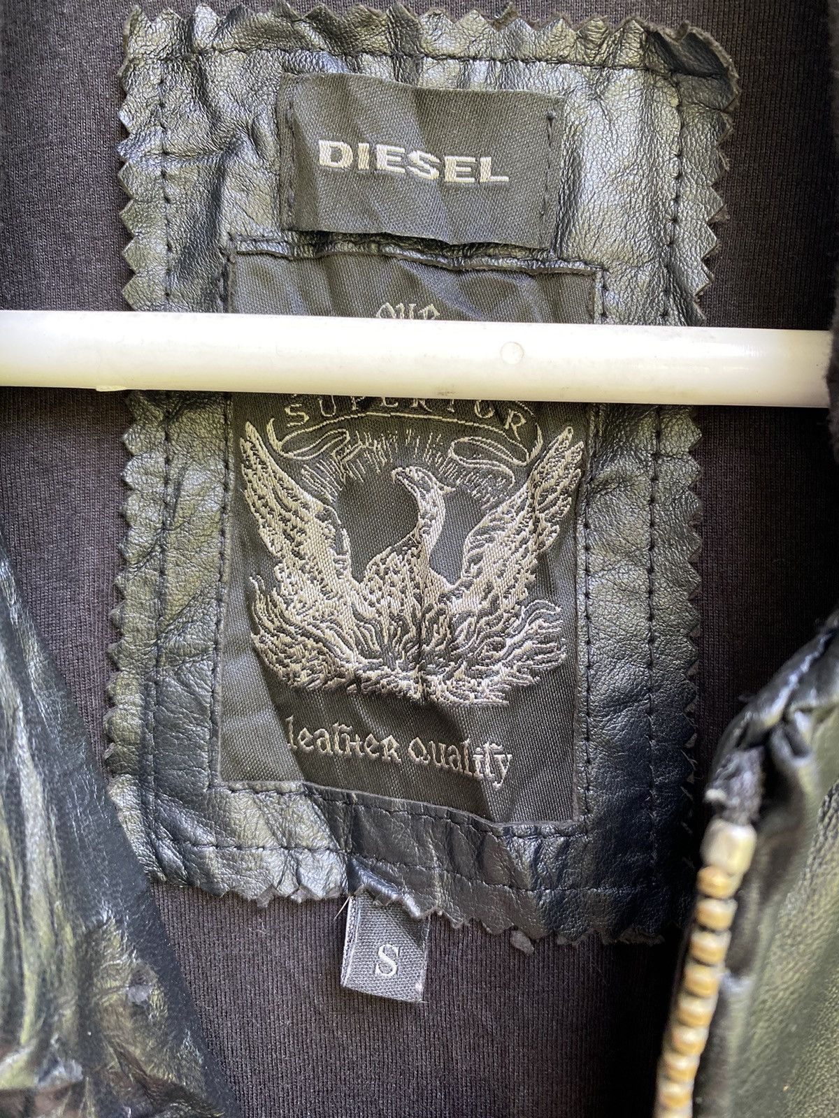 Diesel × Genuine Leather × Leather Diesel Hooded Zipper Sheepskin Leather Jacket Size US S / EU 44-46 / 1 - 7 Thumbnail