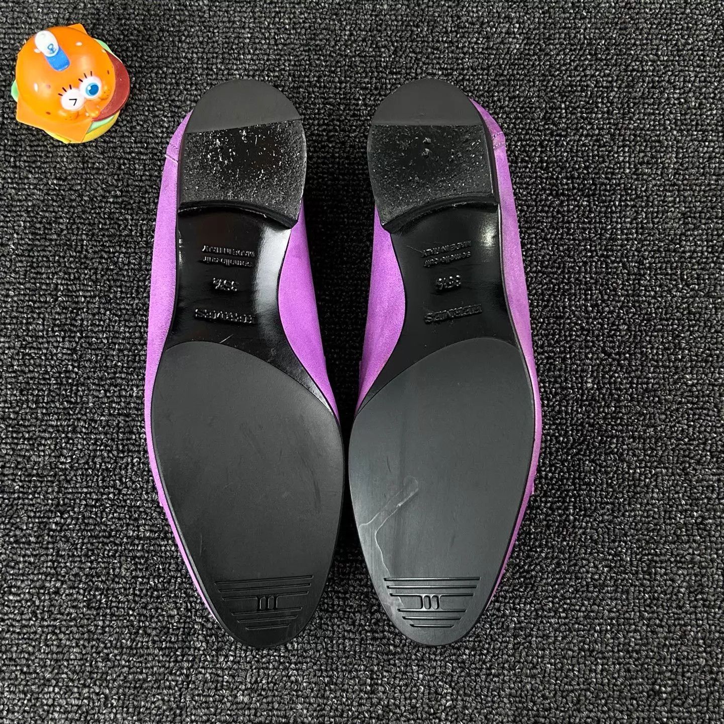 Hermes Hermes Purple Suede H-Buckle Loafers 35.5 Size US 5 / IT 35 - 6 Thumbnail