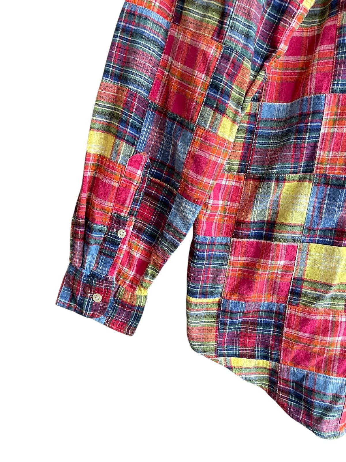 Polo Ralph Lauren Rare Design Vintage Polo Ralph Lauren Patchwork Shirt 1990s Size US XL / EU 56 / 4 - 7 Thumbnail
