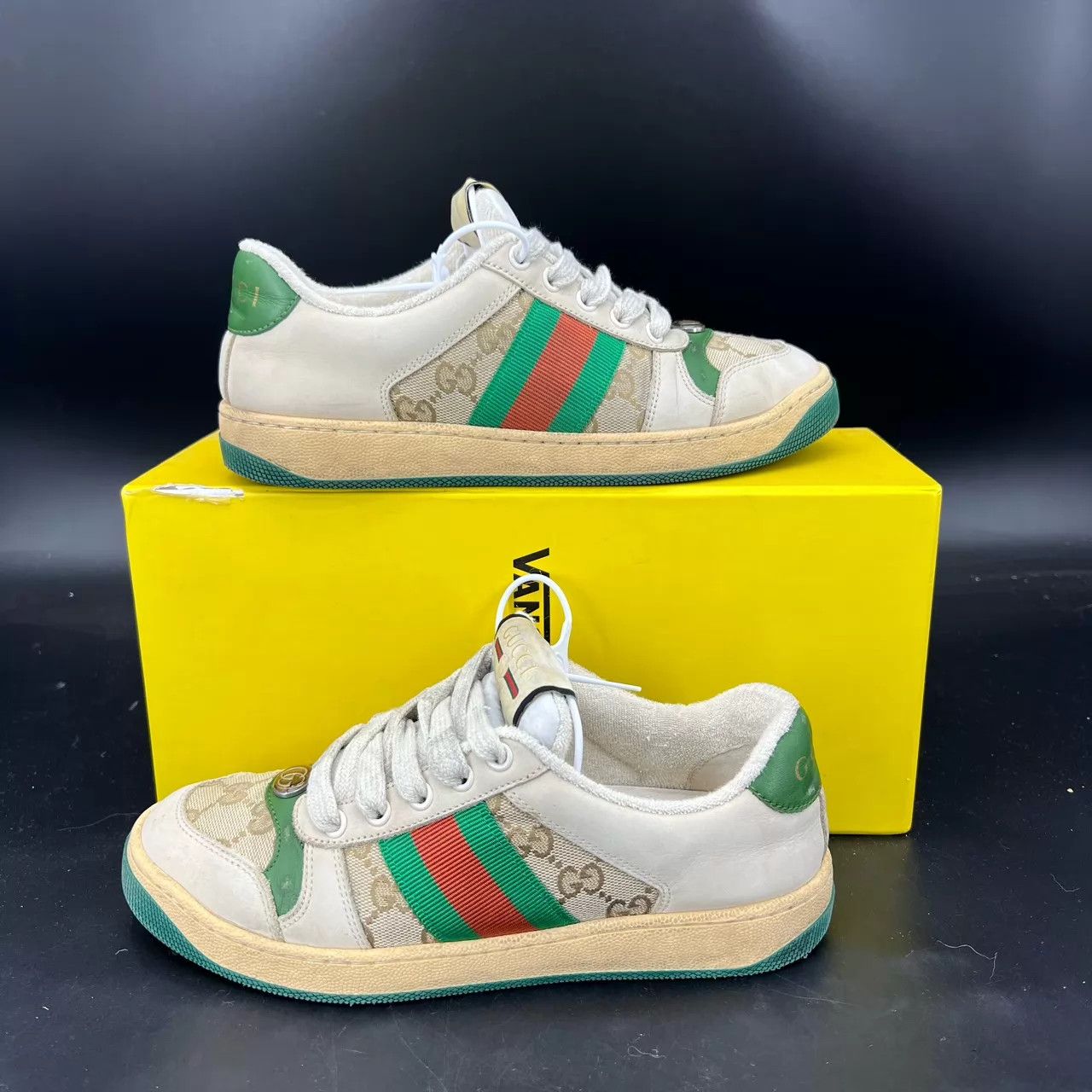 Gucci Gucci Green Distressed Sneaker 36, Boxed, Like New Size US 5.5 / IT 35.5 - 7 Thumbnail