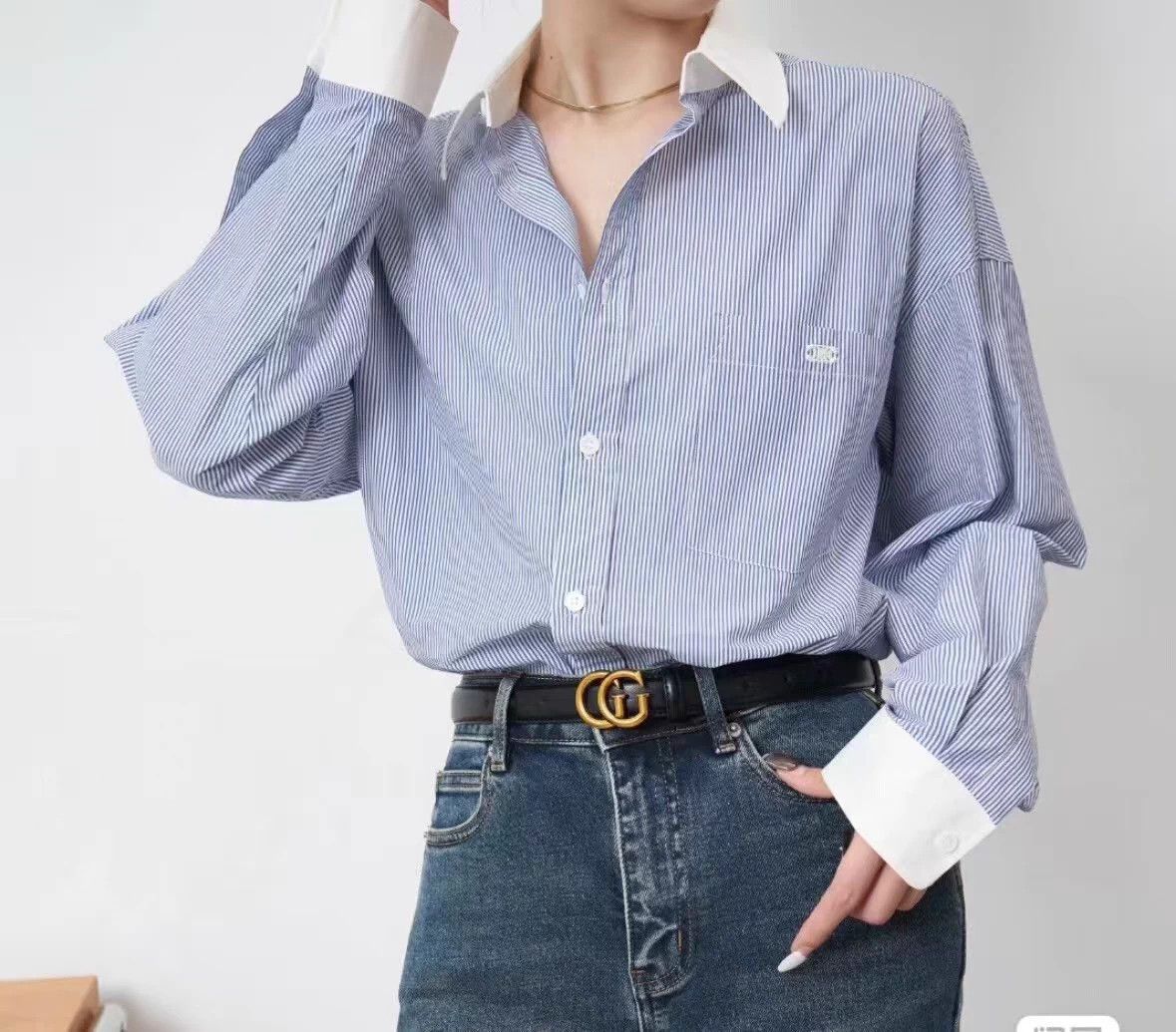 Celine Celine striped colorblock embroidered shirt 38 Size S / US 4 / IT 40 - 4 Thumbnail