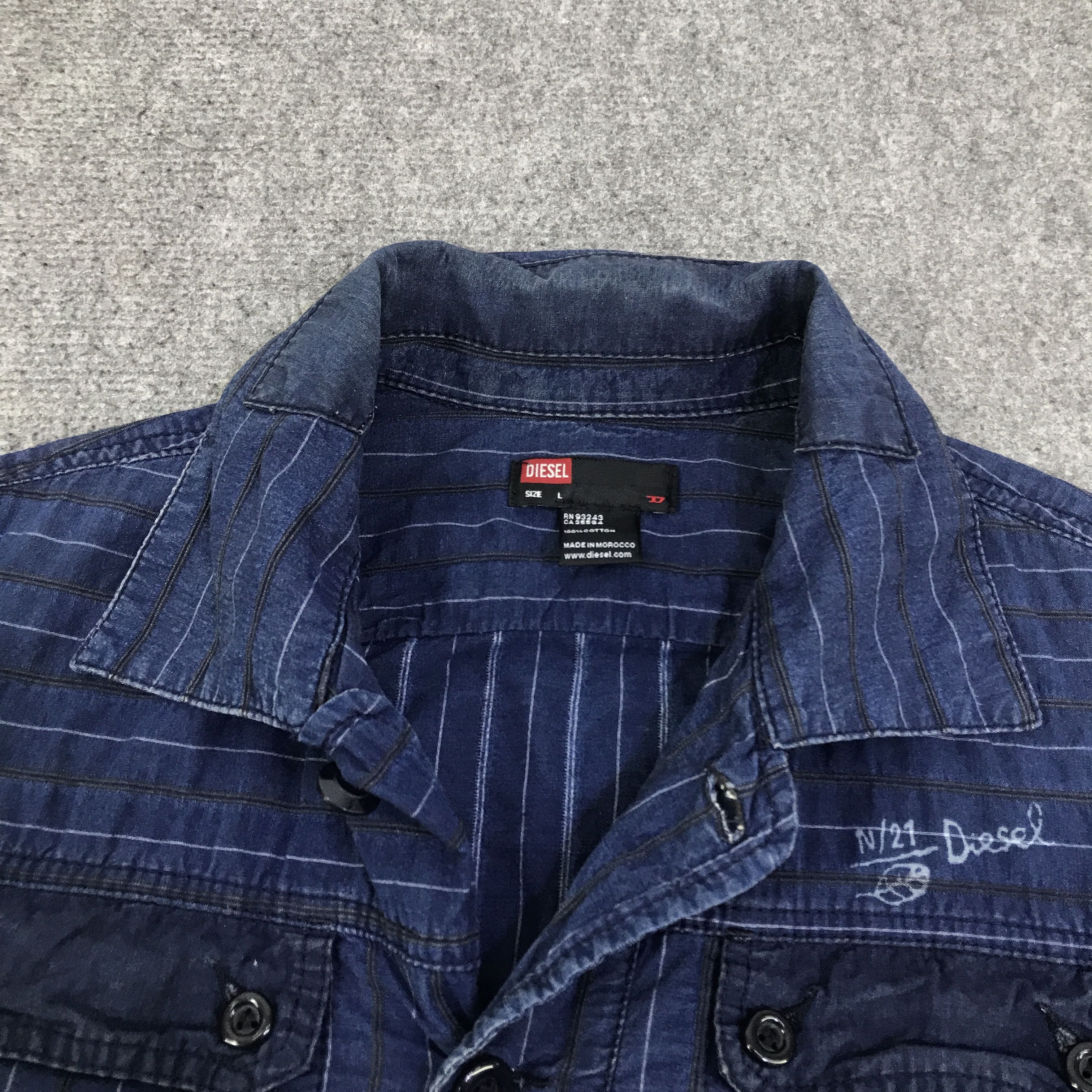 Diesel Diesel Indigo button ups jacket K125B8 Size US L / EU 52-54 / 3 - 5 Thumbnail