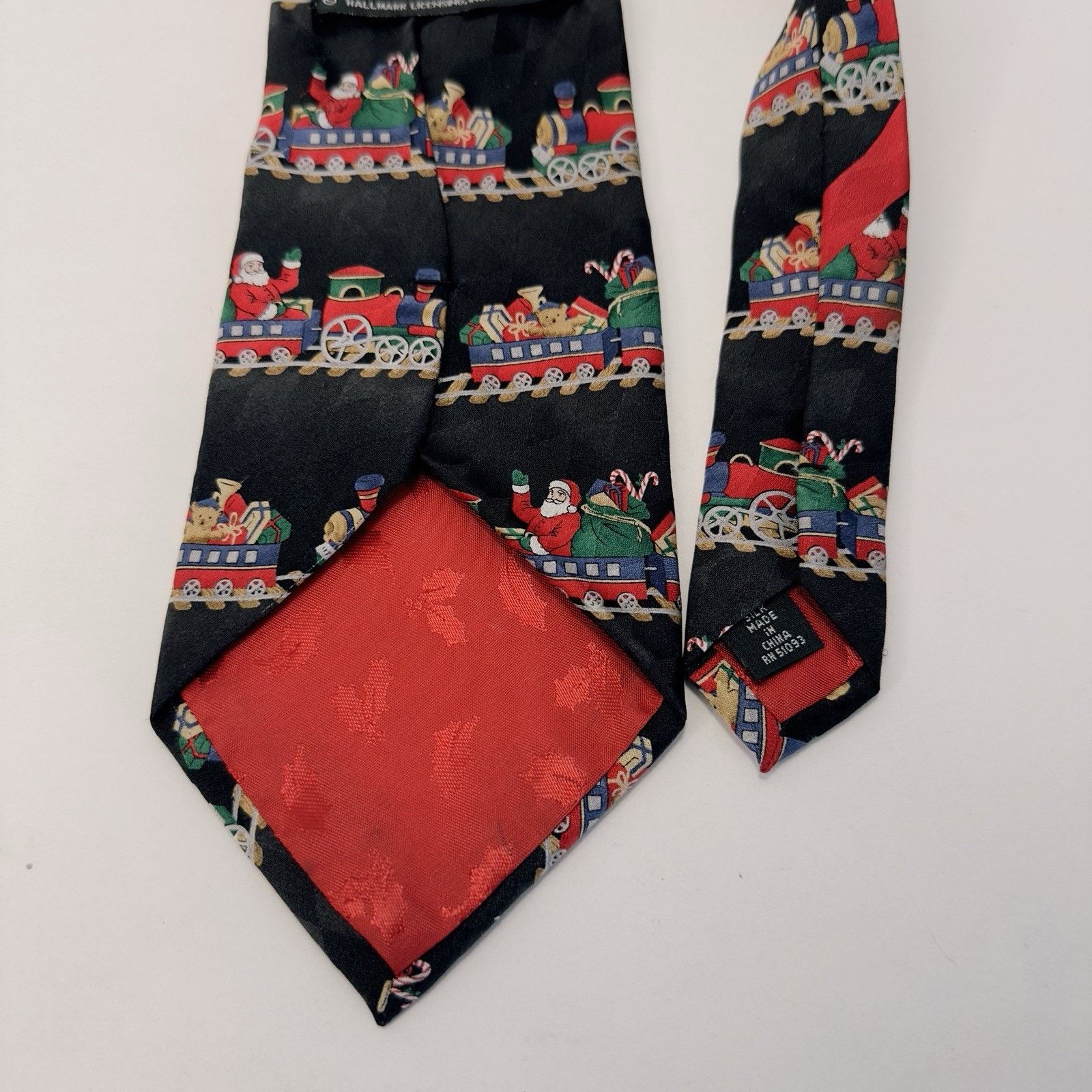 Other Hallmark Holiday Traditions Tie Santa Toy Train Black/Red Size ONE SIZE - 3 Thumbnail