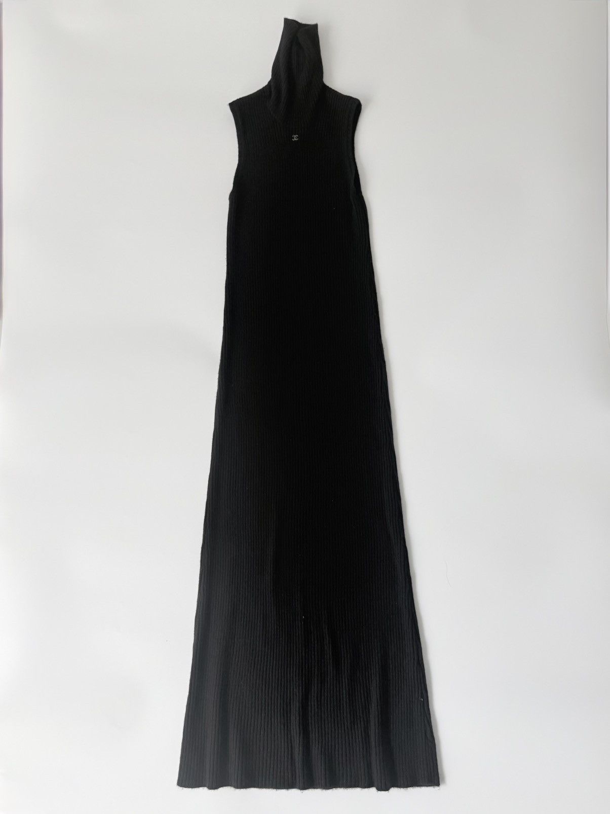Chanel Chanel Black Pleated Turtle Neck Maxi Dress Size M / US 6-8 / IT 42-44 - 1 Thumbnail