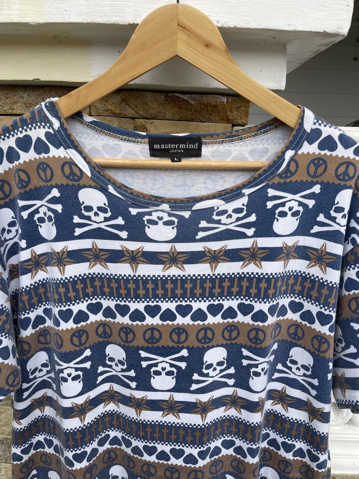 Japanese Brand Last Drop🔥Rare🔥Vintage Mastermind Skull All Over Print Tee Size US L / EU 52-54 / 3 - 2 Thumbnail