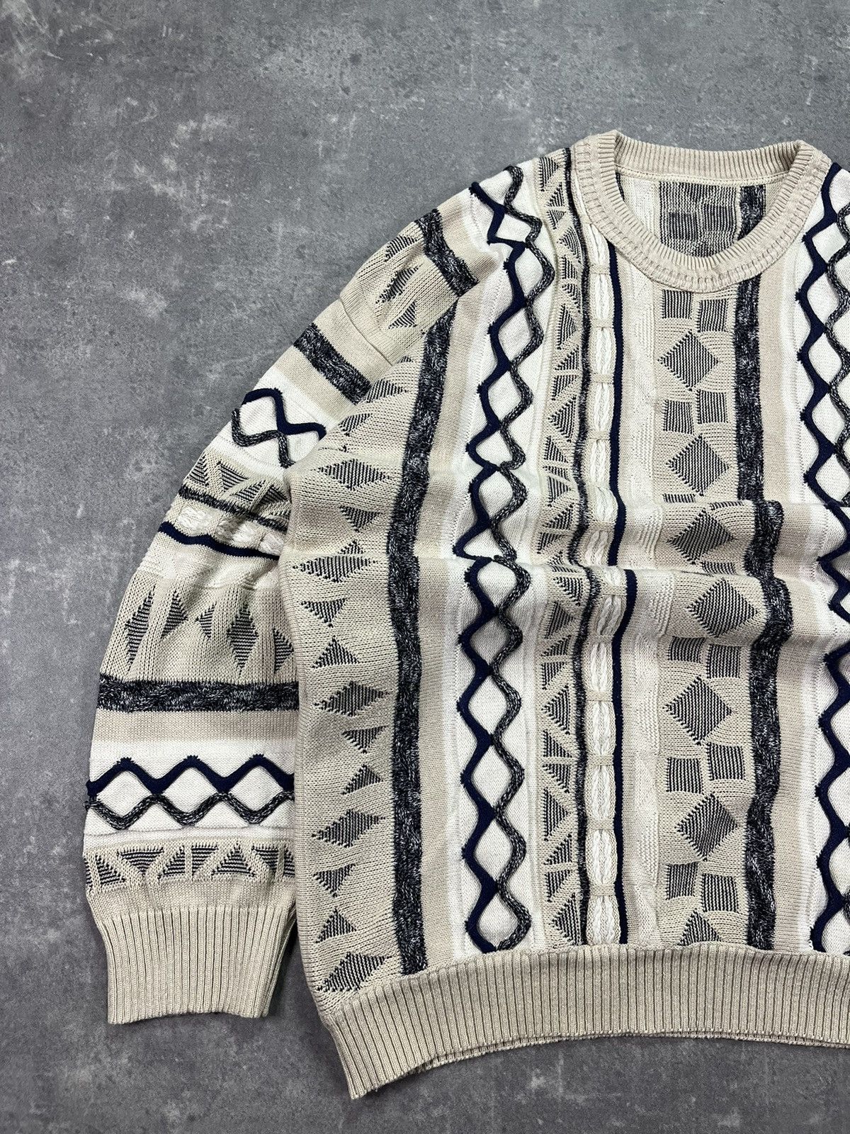 Coogi Vintage Jac 3D Cable Knit Sweater Coogi Style 90’s Size US L / EU 52-54 / 3 - 3 Thumbnail