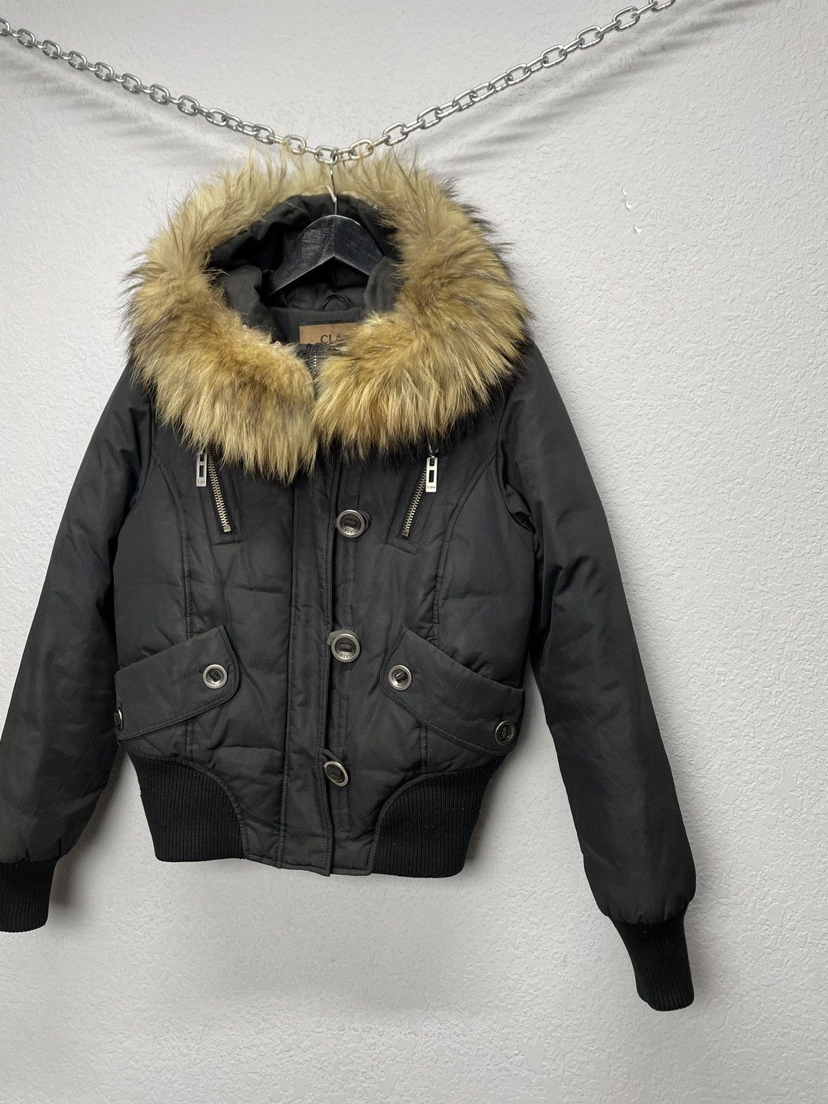 Le Grande Bleu (L.G.B.) Vintage Rick Owens Vibe Faux Fur Trim Girly Puffer Jacket y2 Size S / US 4 / IT 40 - 4 Thumbnail