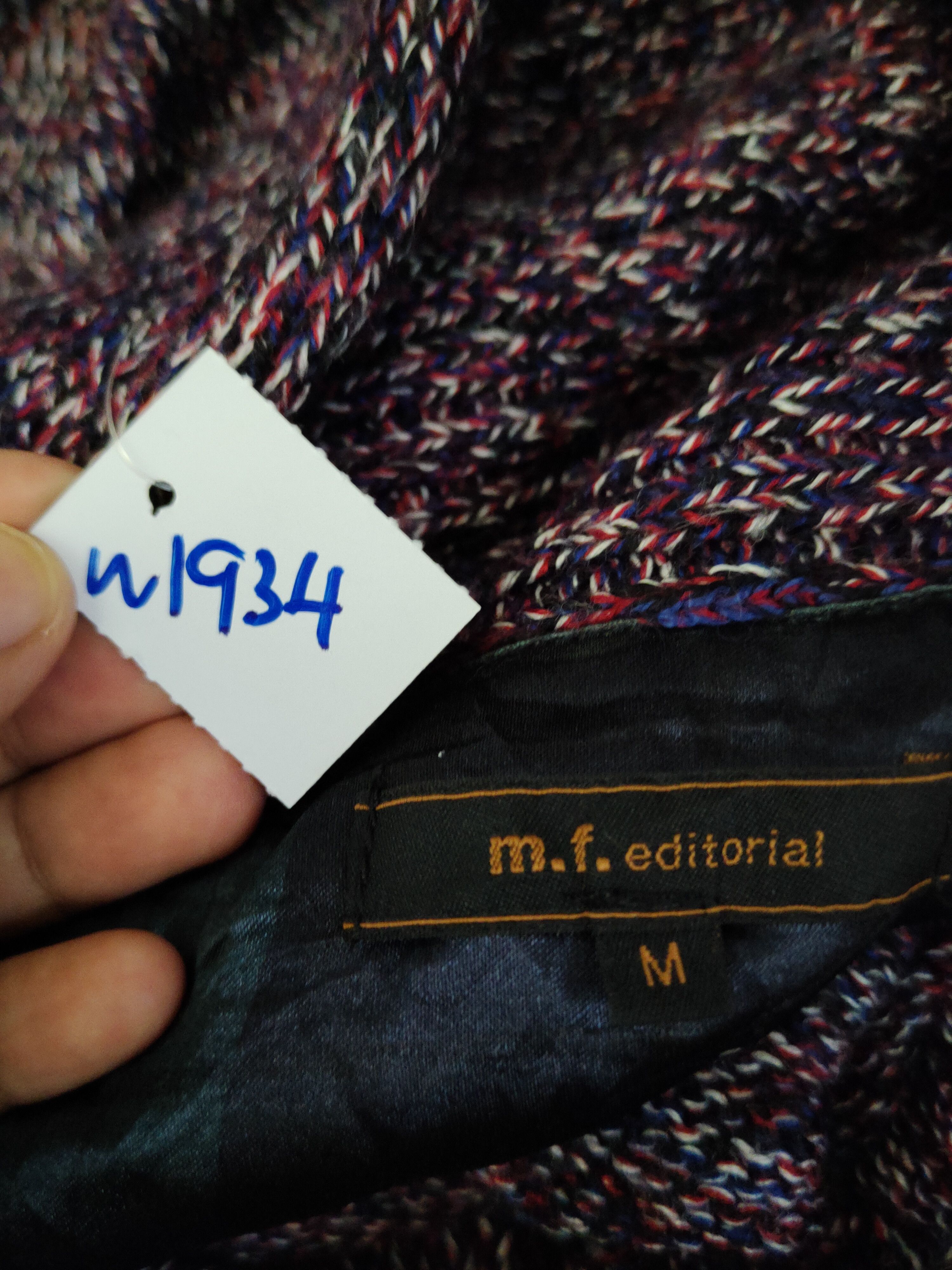 Vintage M.f.editorial Purple Knitwear Cardigan #W1934 Size M / US 6-8 / IT 42-44 - 11 Thumbnail