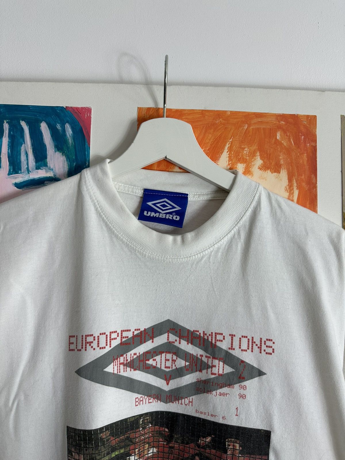 Umbro Vintage 90s Umbro Manchester Bayern Champions League tshirt Size US L / EU 52-54 / 3 - 5 Thumbnail