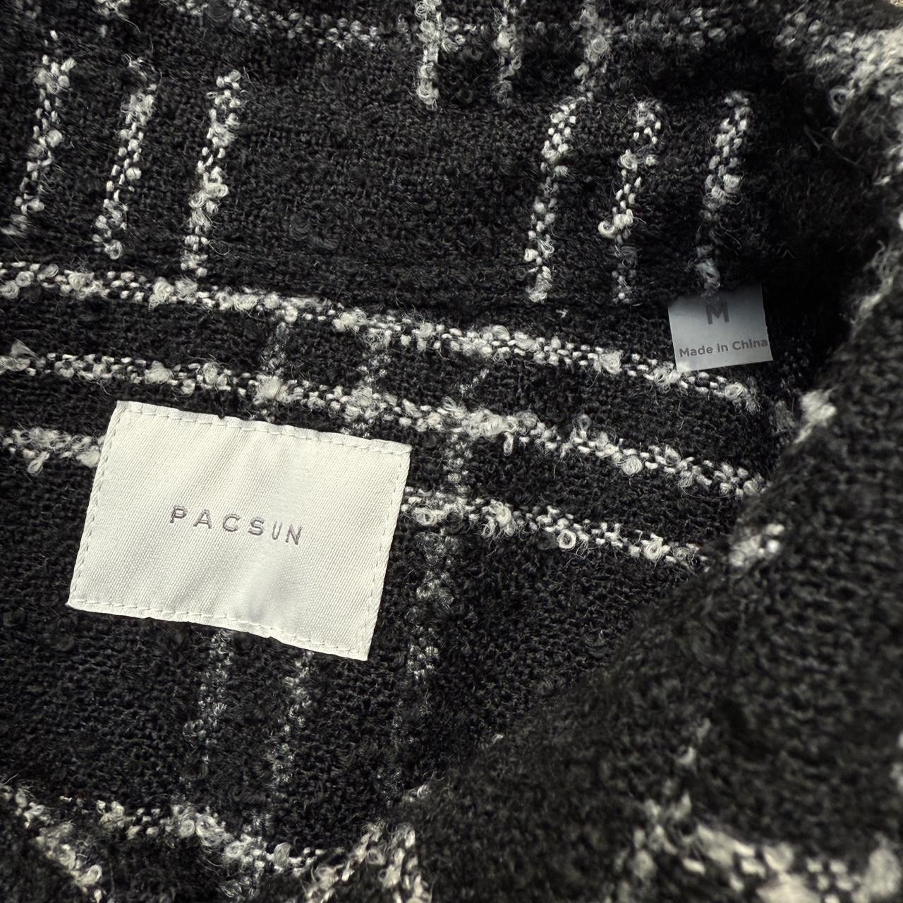 Pacsun black white woven plaid flannel jacket shacket Size US M / EU 48-50 / 2 - 8 Thumbnail