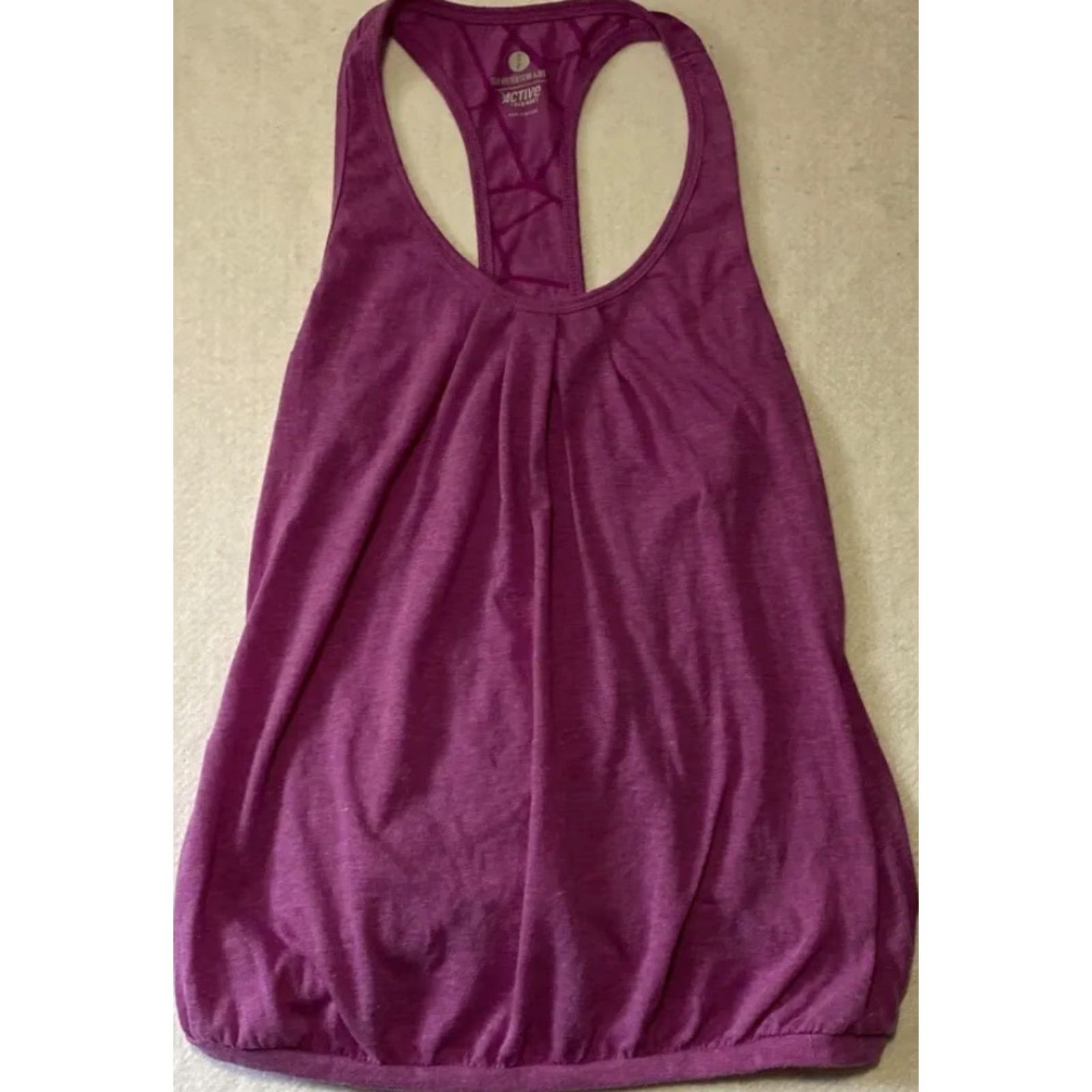 Old Navy Old Navy T-Shirt Women’s S Sleeveless Solid Casual Blouse Tops Purple Cotton Polyester Mock Neck Short Sleeve Athletic Fit Regular Summer Size S / US 4 / IT 40 - 2 Thumbnail