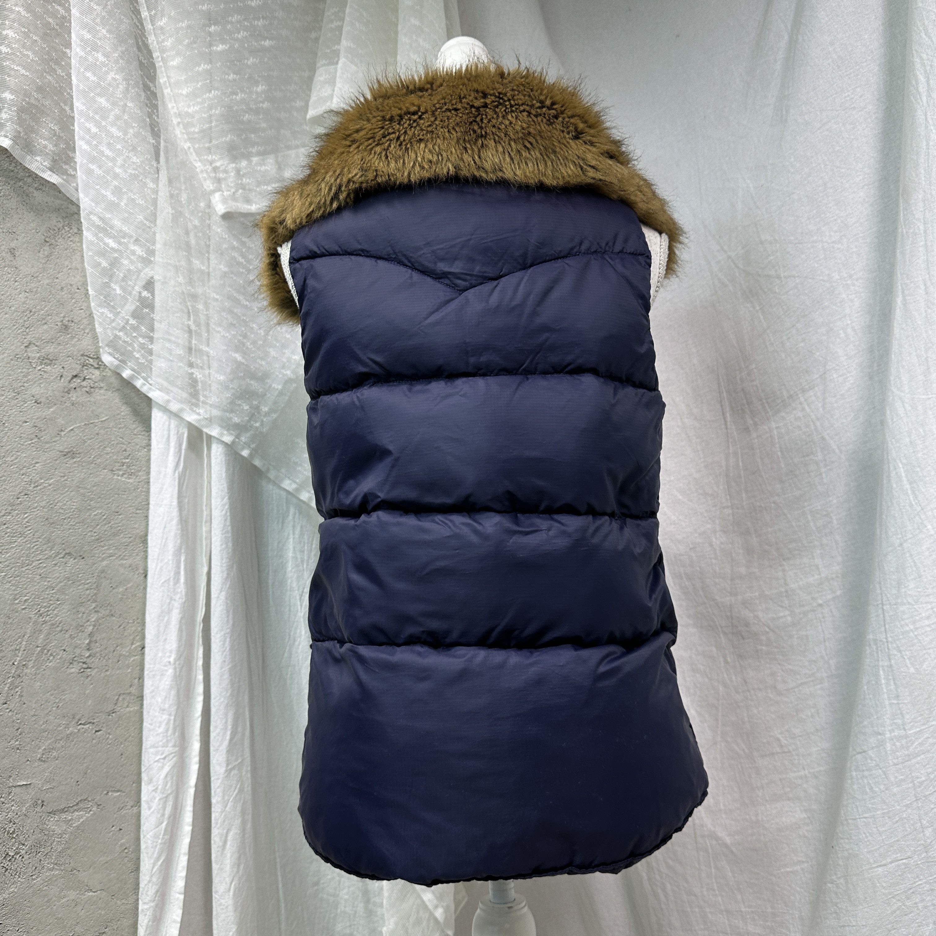 Ralph Lauren Vintage Denim Ralph Lauren Puffer Faux Fur Vest Y2K Size S / US 4 / IT 40 - 9 Thumbnail