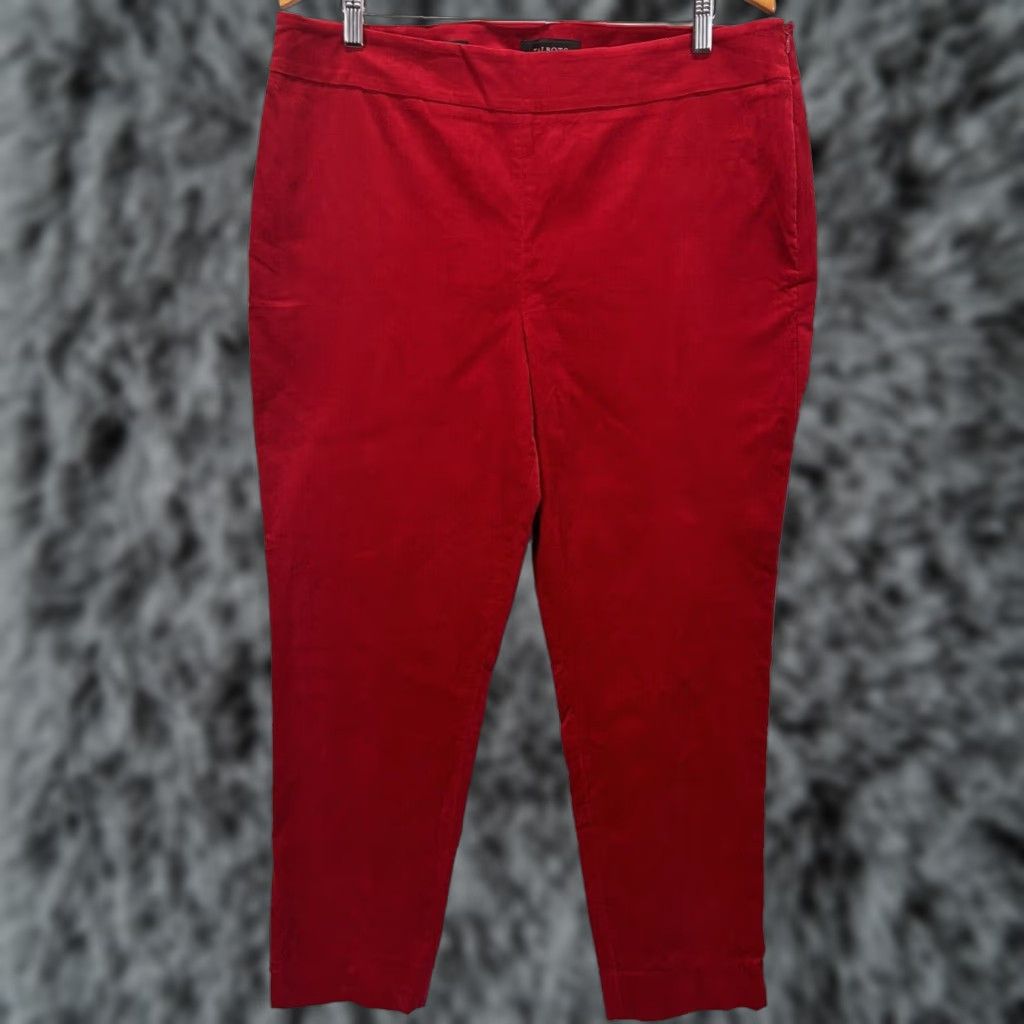 Talbots Talbots Velvet Ankle Pants Womens Red Size 16 Regular Size 38" / US 16 / IT 52 - 1 Thumbnail