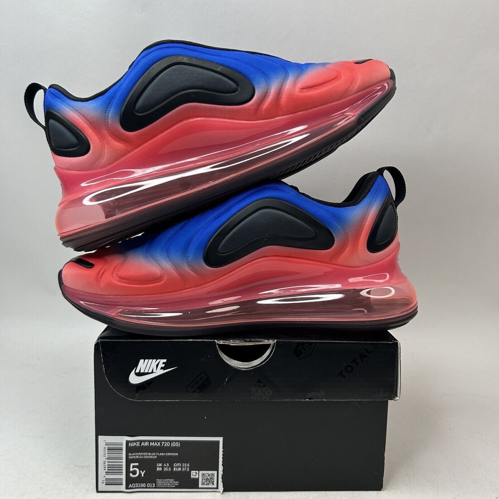Nike Nike Air Max 720 GS “Racer Blue Crimson Red” 2024 Size US 6 / IT 36 - 3 Thumbnail