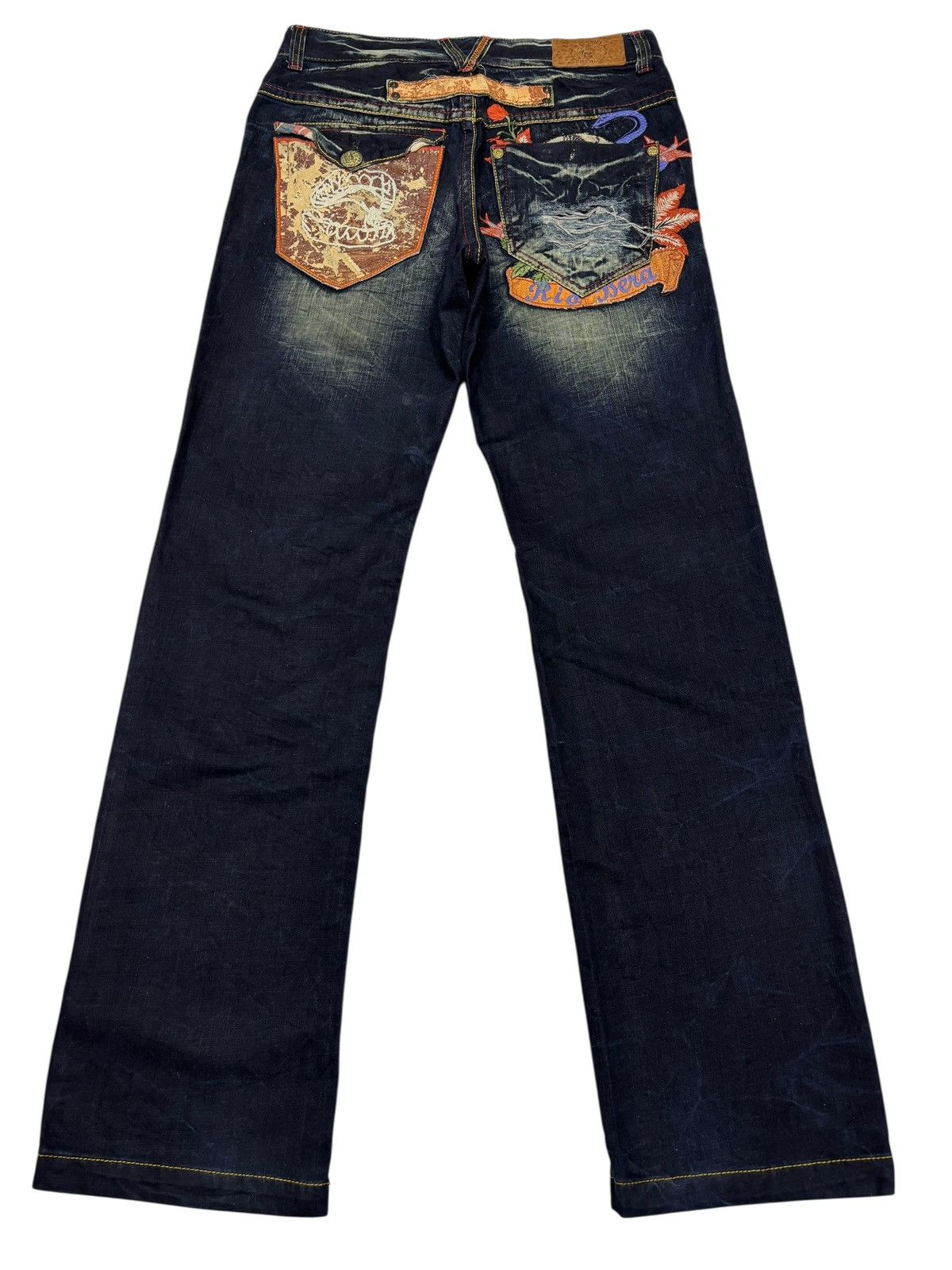 If Six Was Nine 🔥RIOBERA JEANS Embroidery Denim Blue Jeans Size US 32 / EU 48 - 1 Thumbnail
