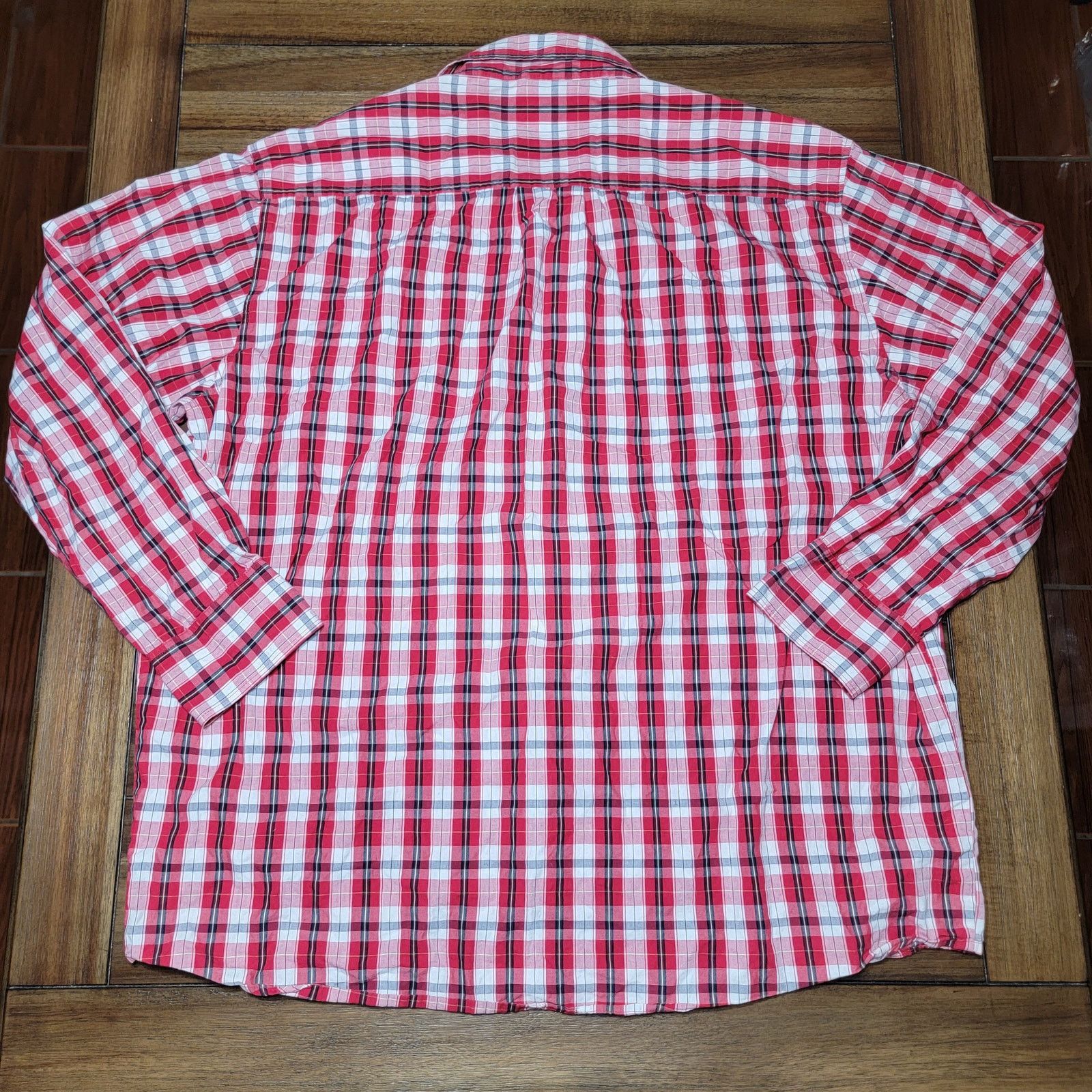 Southpole SouthPole LS Red Plaid Full Button Shirt - Size 3XL Size US XXL / EU 58 / 5 - 3 Thumbnail