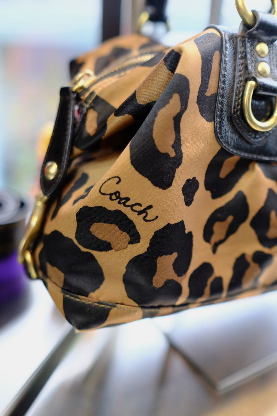 Coach Coach Madison Ocelot Leopard Stachel Hand Bag Size ONE SIZE - 11 Thumbnail