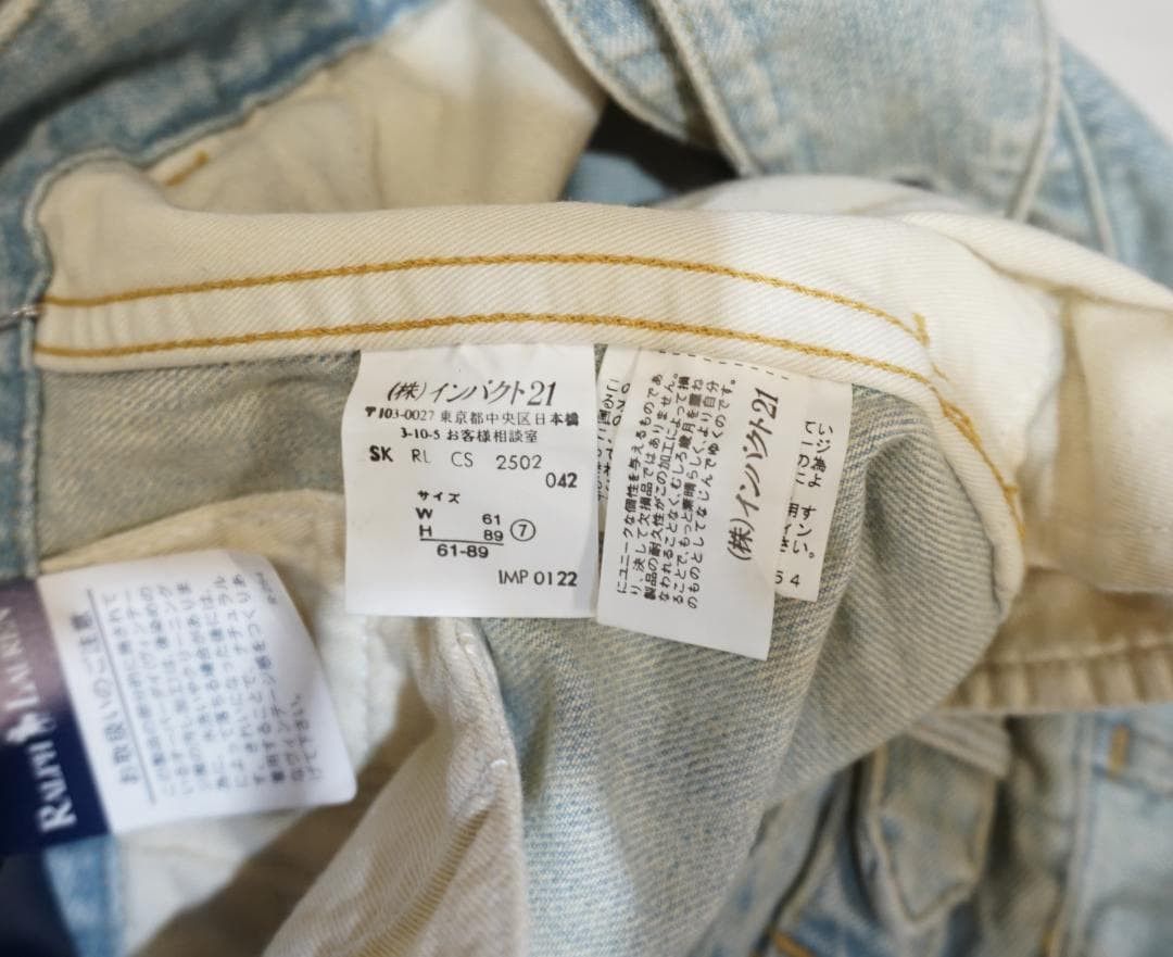 Vintage 00's 新品 Ralph Lauren デニムミニスカート Size US L / EU 52-54 / 3 - 5 Thumbnail