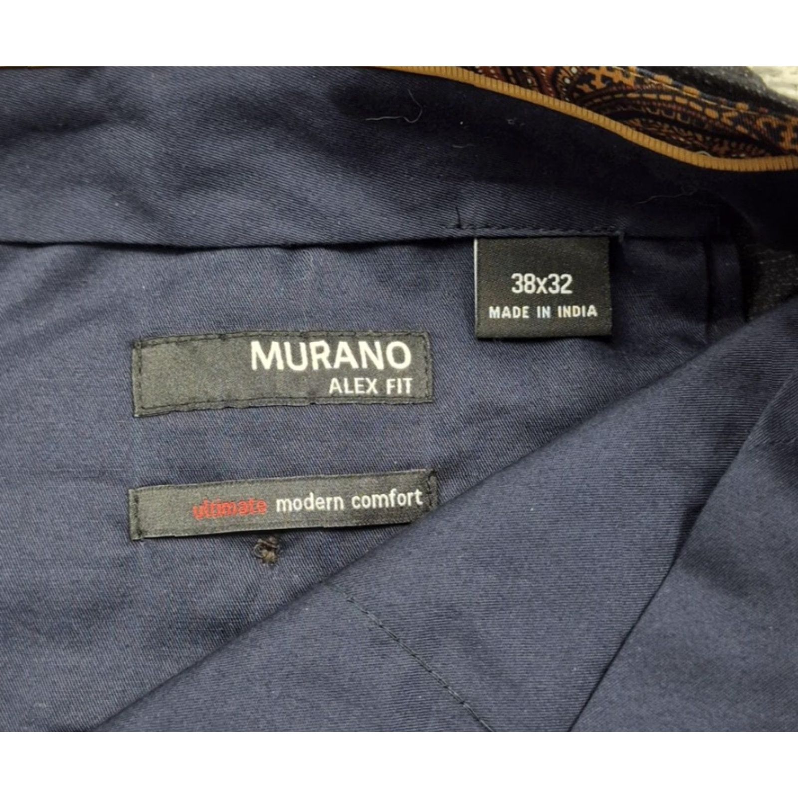 Murano Murano Alex Fit Dress Pants Mens 38x32 Gray Plaid Flat Straight Leg Business Size US 38 / EU 54 - 5 Thumbnail