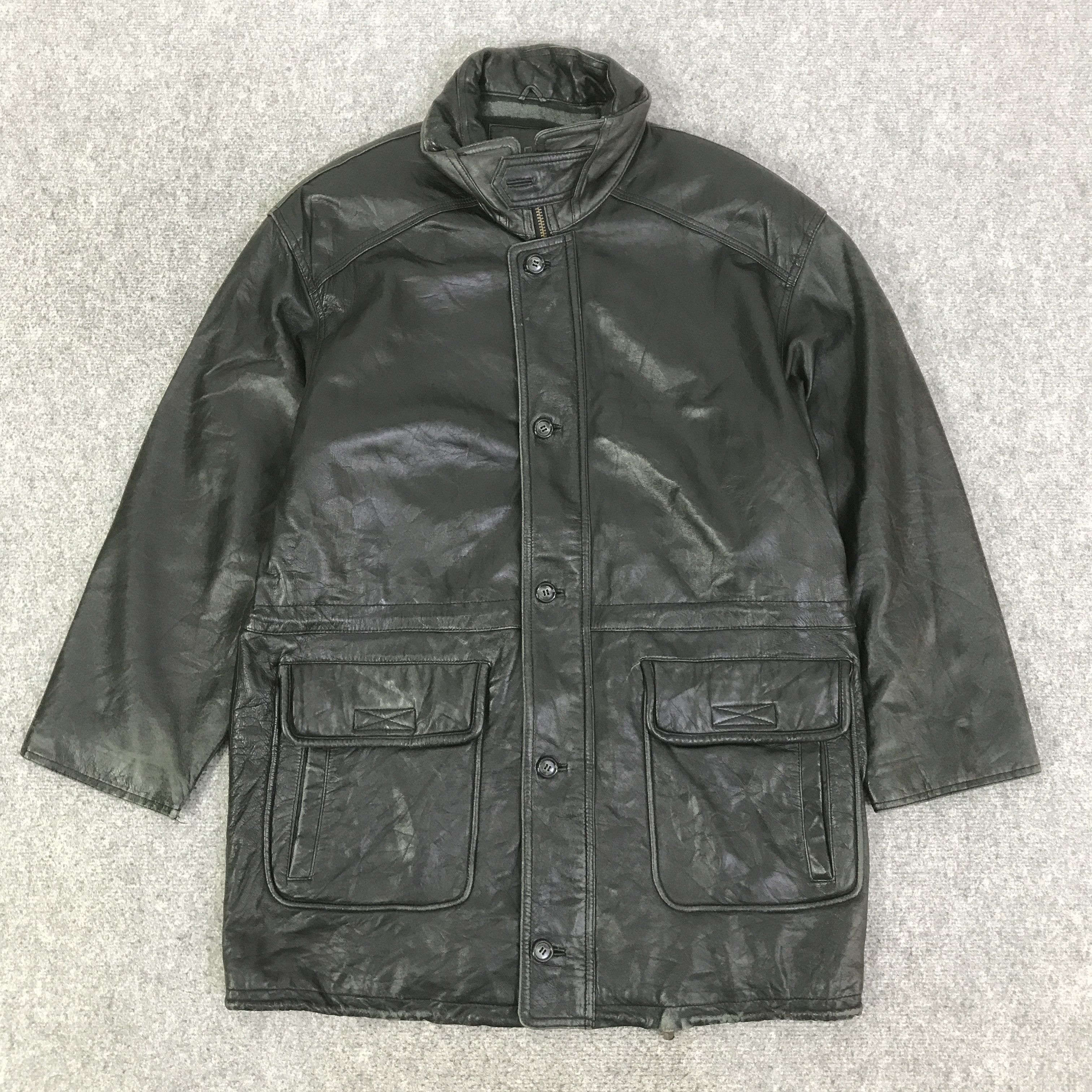 Japanese Brand JAPANESE BRAND LEATHER PARKAS JACKET K123B8 Size US L / EU 52-54 / 3 - 1 Thumbnail
