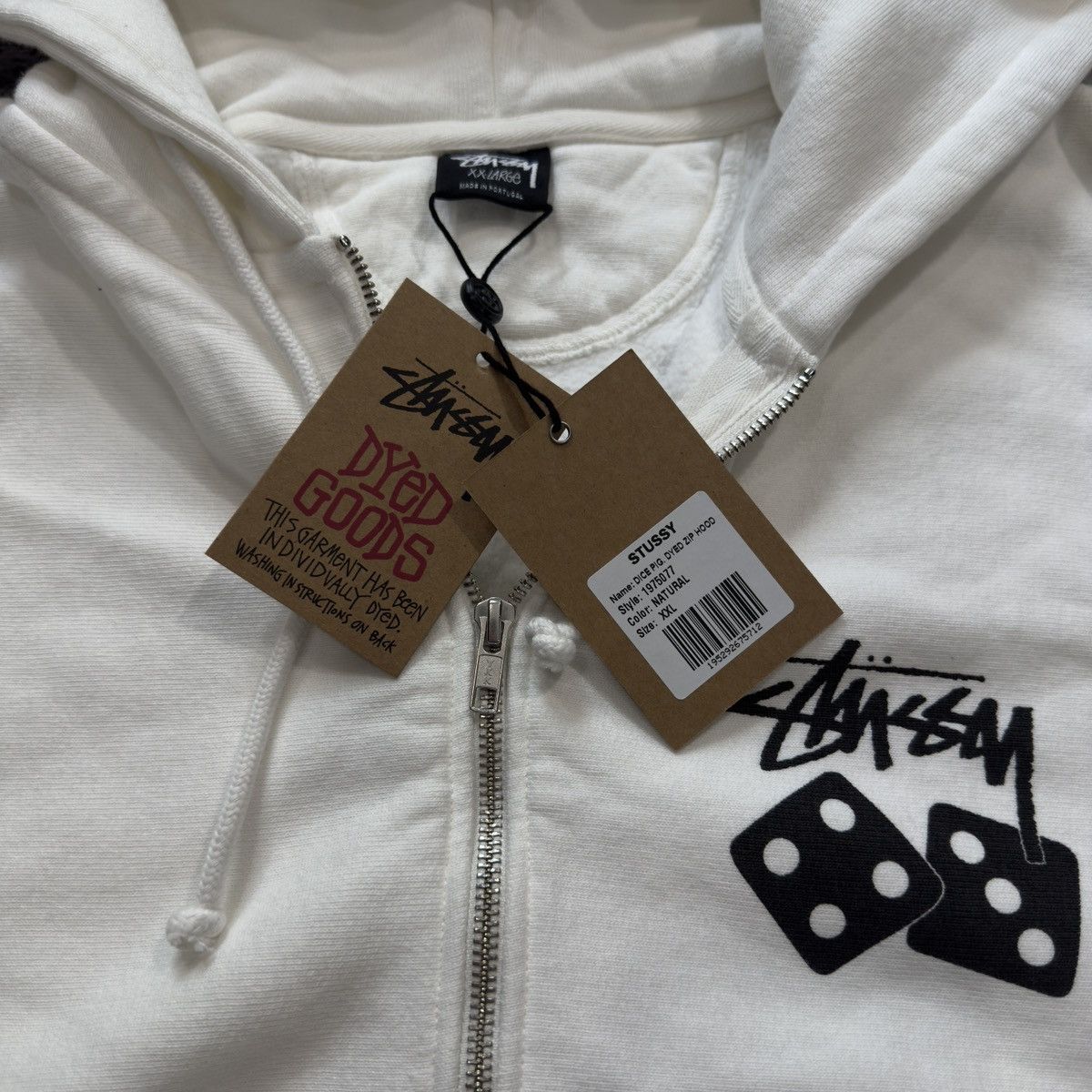 Stussy Stussy White Dice Zip Up Hoodie Size US XXL / EU 58 / 5 - 5 Thumbnail