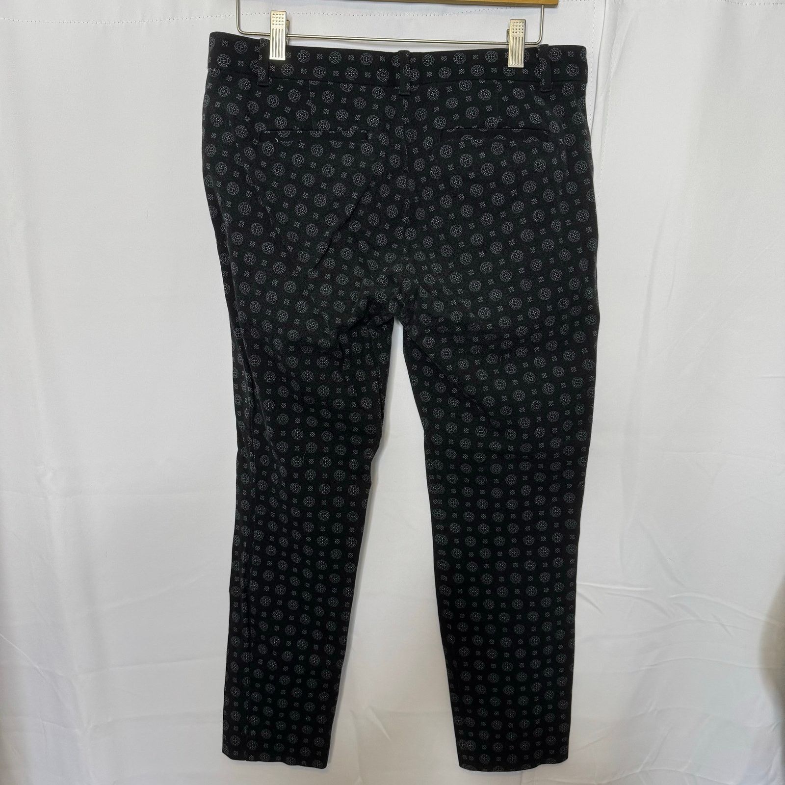 Gap GAP Skinny Ankle Pants Womens 10R Geo Print Stretch Trousers Size 32" / US 10 / IT 46 - 3 Thumbnail