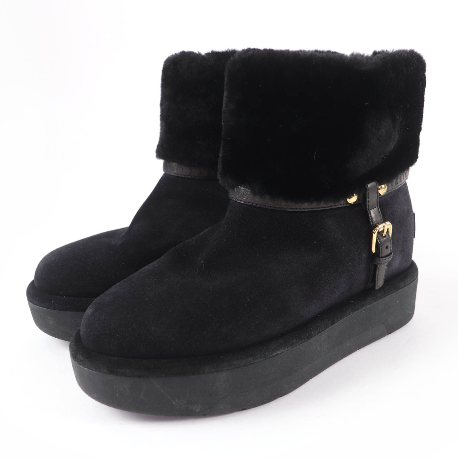 Louis Vuitton Louis Vuitton Louis Vuitton Aspen Line Shearling Boots Fur Shoes DUTY FREE for USA Size ONE SIZE - 1 Thumbnail