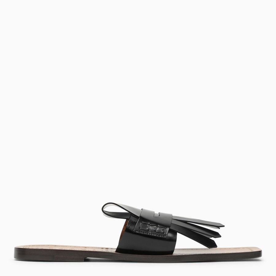 Marni o1d2blof0824 Leather Slip On in Black Size US 8.5 / IT 38.5 - 2 Thumbnail