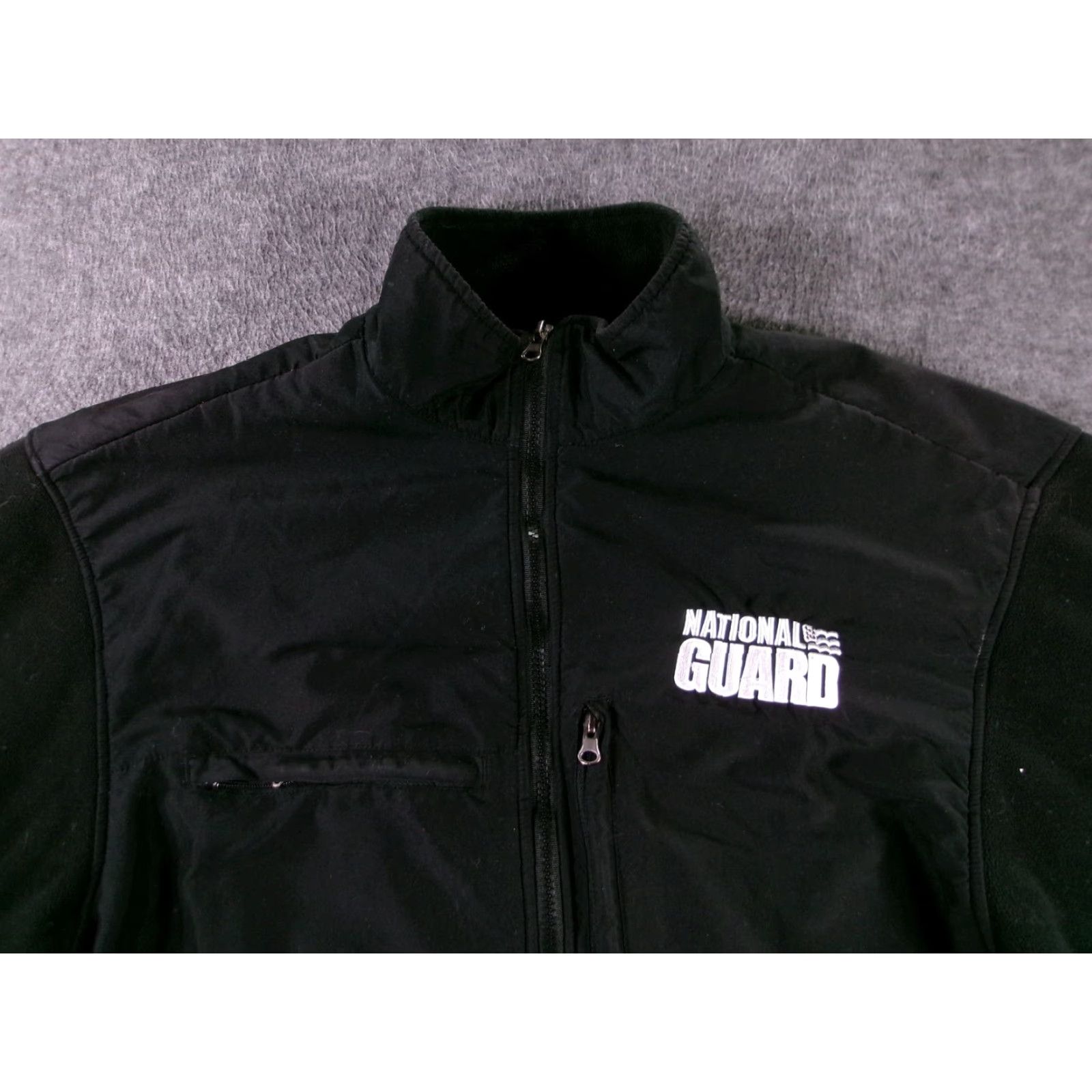 Logo 7 National Guard Jacket Mens XL Black Fleece Full Zip Embroidered Logo Pockets Size US XL / EU 56 / 4 - 2 Thumbnail