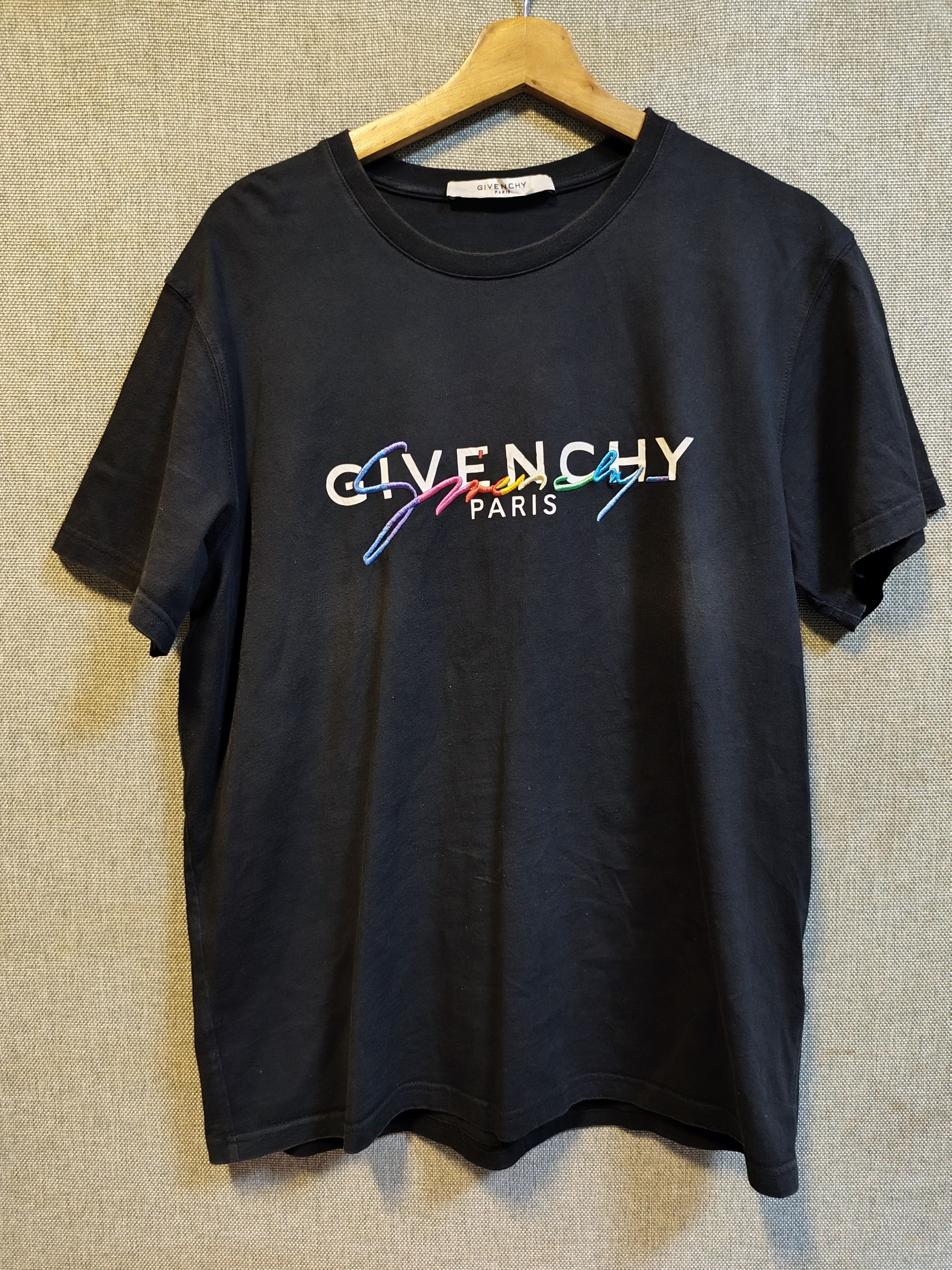 Givenchy Givenchy Rainbow Signature Embroidery Logo T-Shirt Size US L / EU 52-54 / 3 - 1 Thumbnail