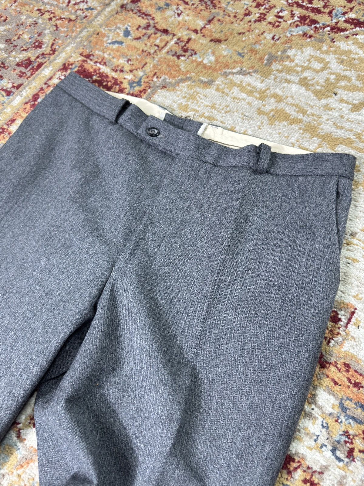 Vintage 1980s Wool Suit Pants Baggy Trousers Blend Balenciaga Rick Size US 33 - 2 Thumbnail