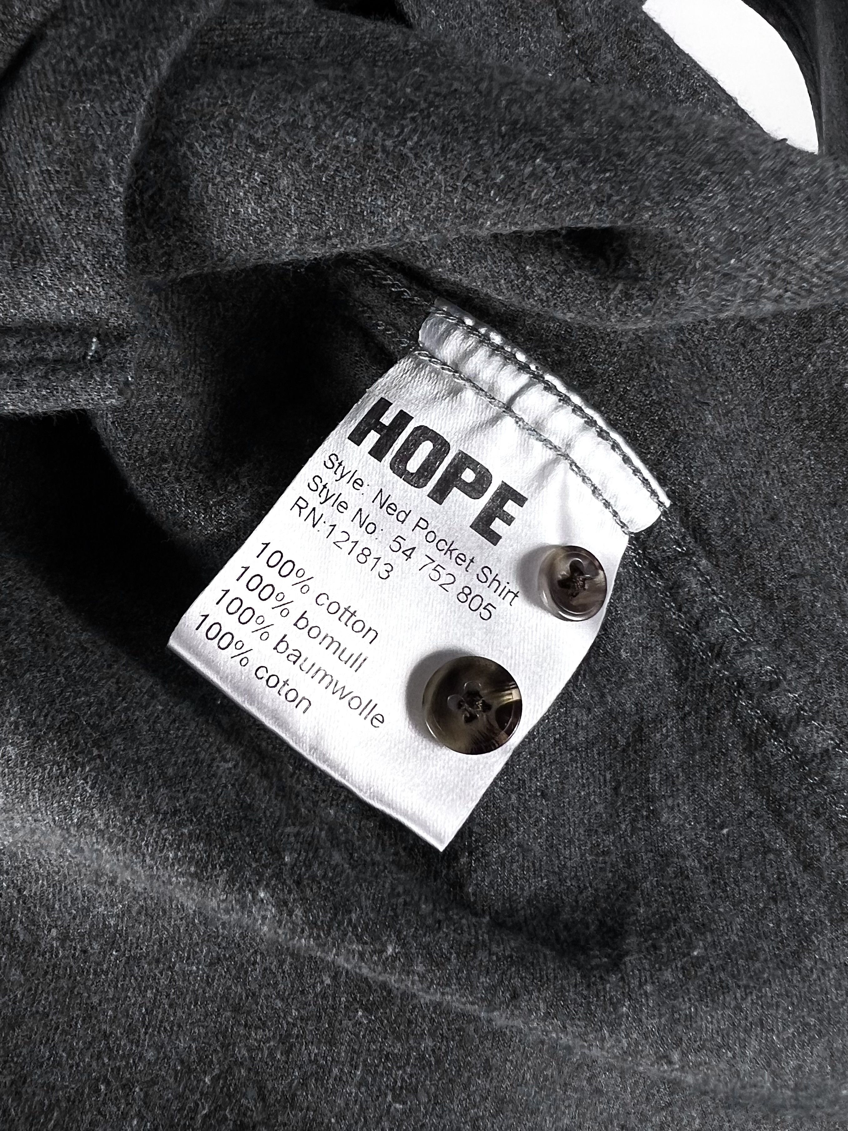 Hope Hope Flannel Narrow Fit Grey Long Sleeve Shirt Size US XL / EU 56 / 4 - 11 Thumbnail