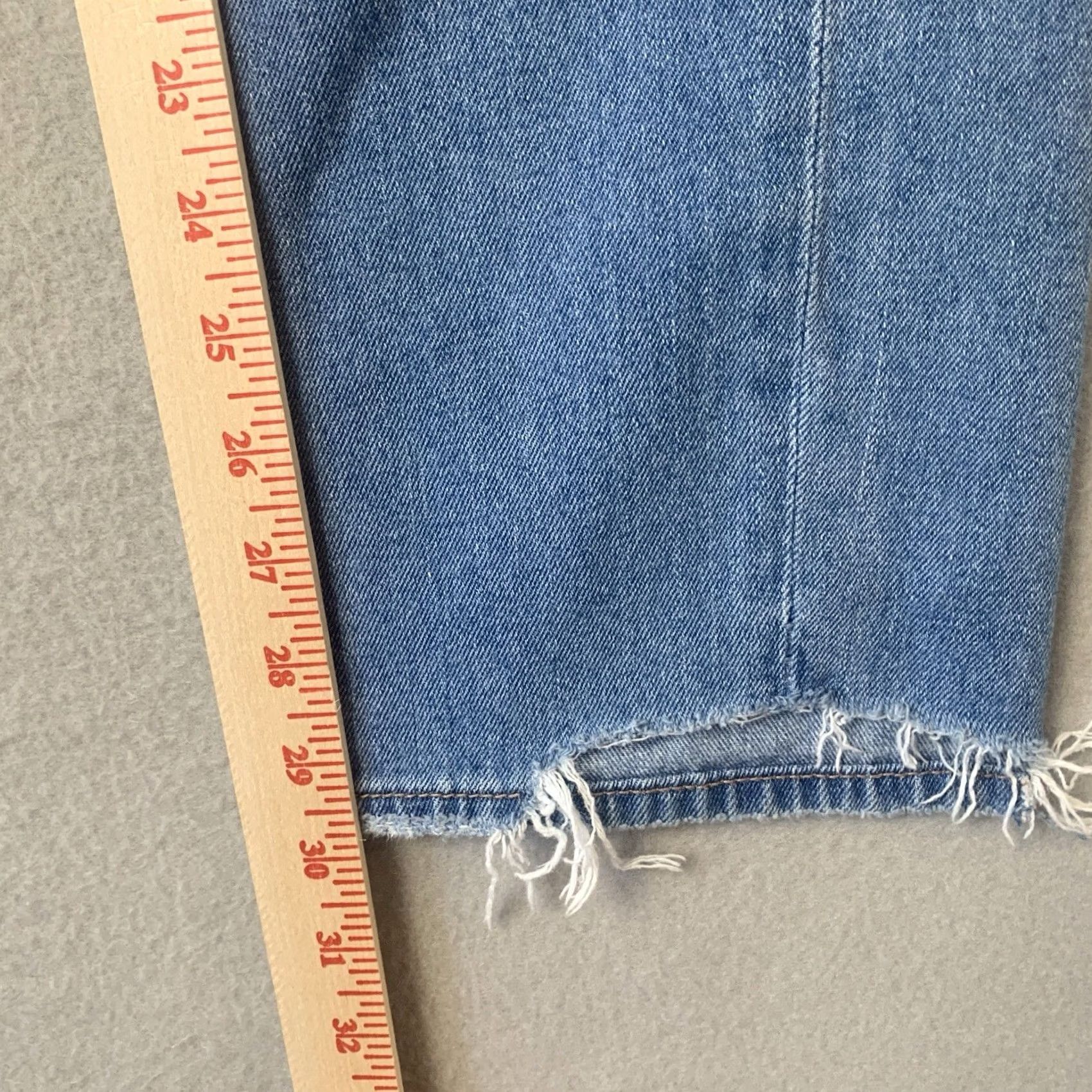 American Eagle Outfitters VINTAGE American Eagle Jeans Womens 2 Blue Baggy Straight Distressed Boho Y2K Grunge Size 26" / US 2 / IT 38 - 6 Thumbnail