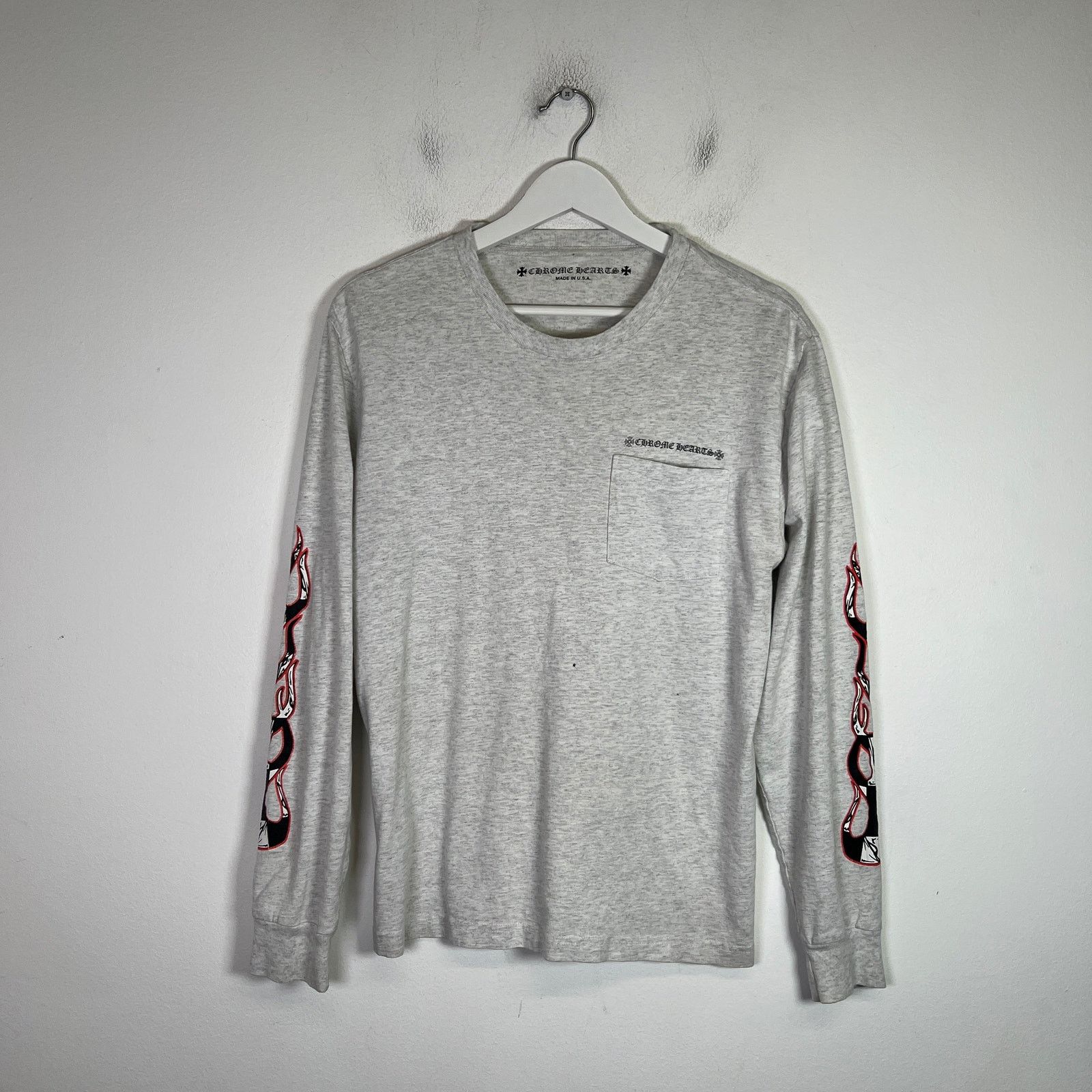 Chrome Hearts Chrome Hearts Matty Boy Brain Grey Long Sleeve T