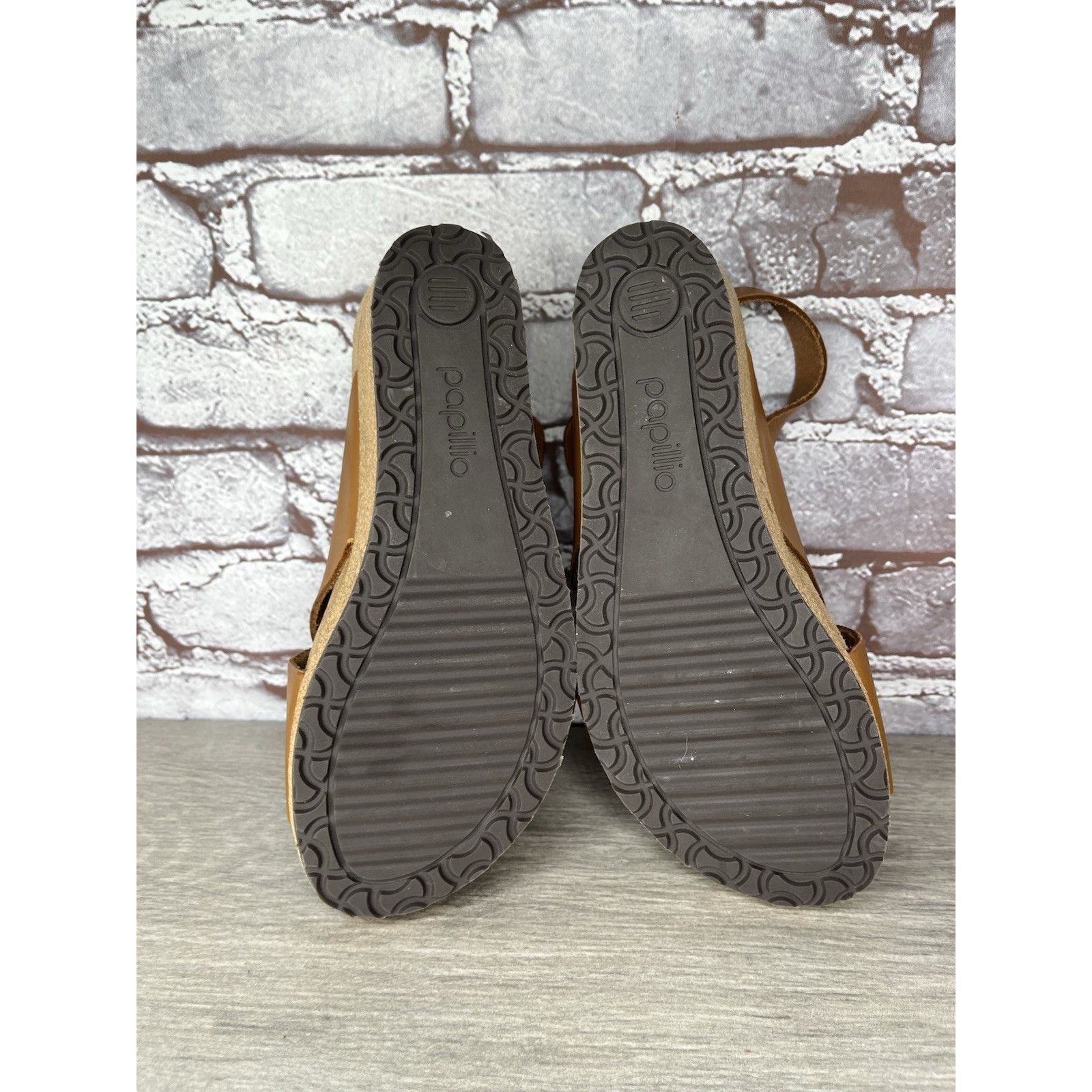 Birkenstock Birkenstock Papillio Samira Ginger Brown Leather Cork Wedges Size US 6.5 / IT 36.5 - 22 Thumbnail
