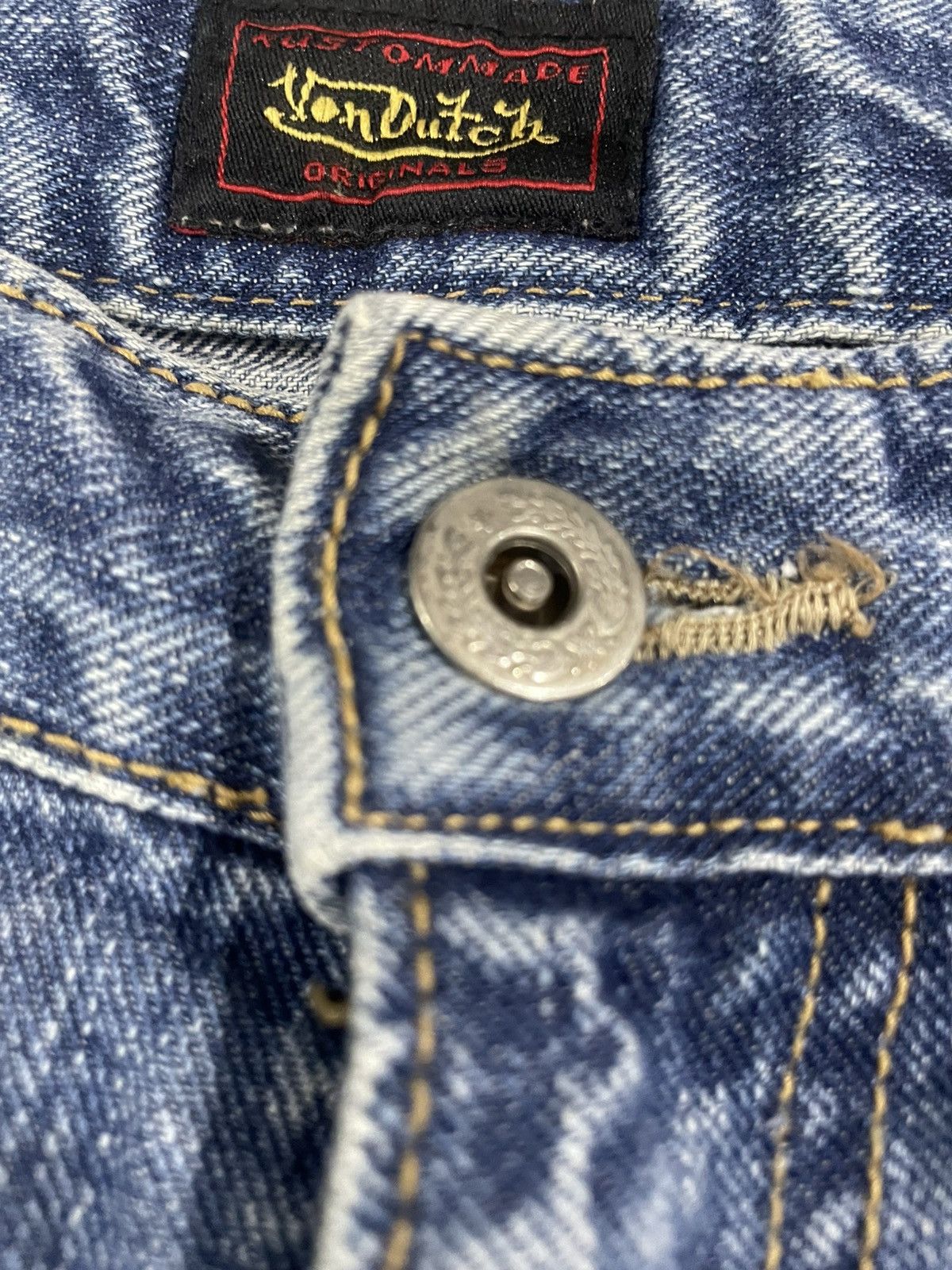 Vintage VON DUTCH VINTAGE 90s STREETWEAR DISTRESSED JEANS Size US 32 / EU 48 - 14 Thumbnail