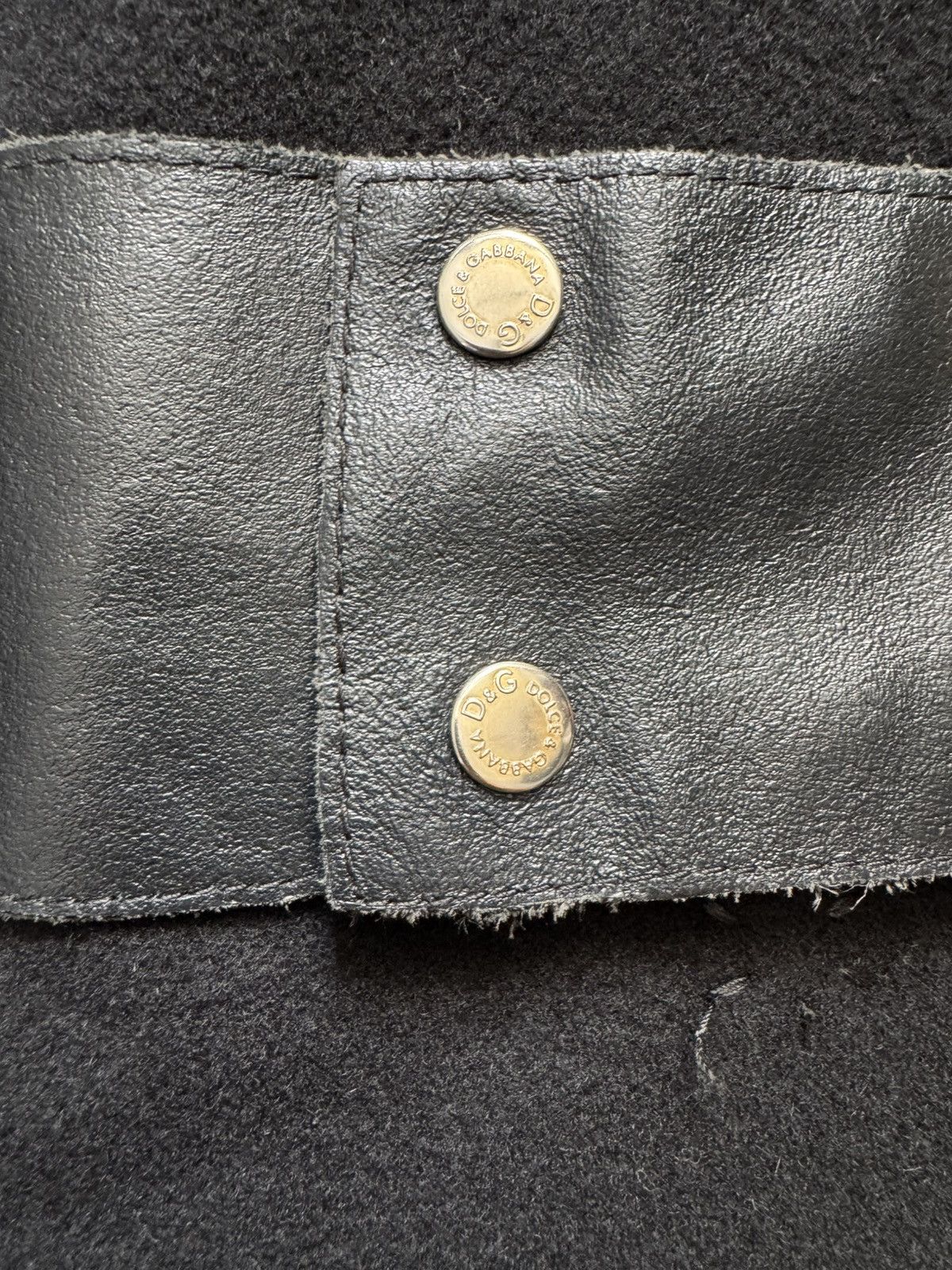 Dolce & Gabbana RARE Vintage Dolce & Gabanna wool/leather coat jacket XS Size XS / US 0-2 / IT 36-38 - 7 Thumbnail