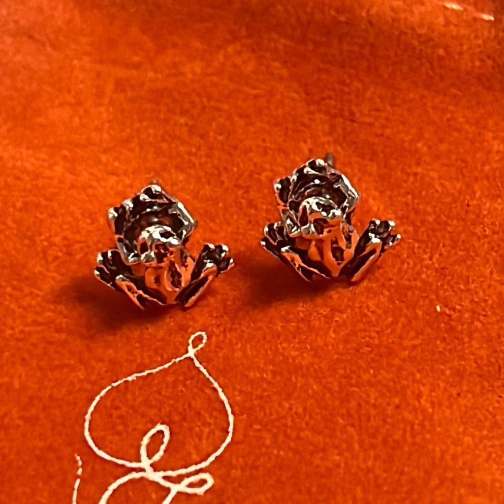 Other 5th Lily Silver Stud Frog Earrings NEW Cute Nature Size ONE SIZE - 2 Thumbnail