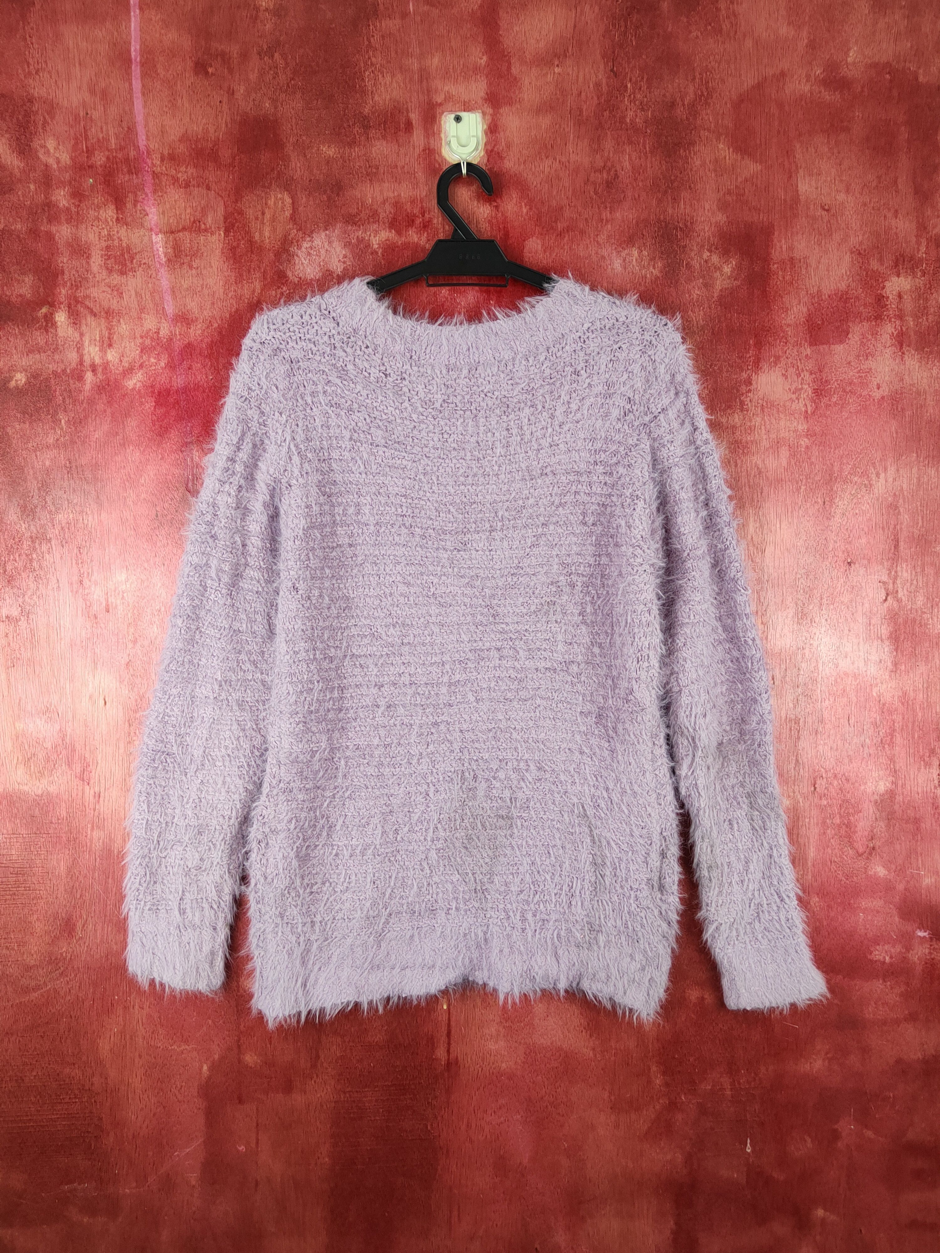 Homespun Knitwear × Japanese Brand Back Number Purple Shag Shaggy Fur Mohair Knitwear #S1920 Size L / US 10 / IT 46 - 7 Thumbnail
