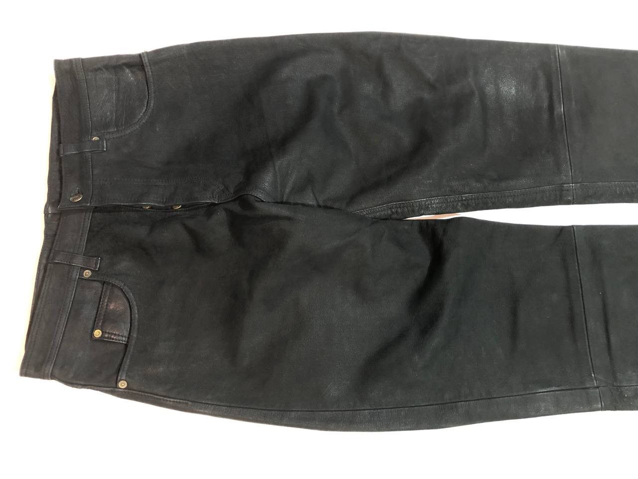 Leather × Vintage Off Set Vintage Leather Racing Moto Pants Size US 32 / EU 48 - 4 Thumbnail